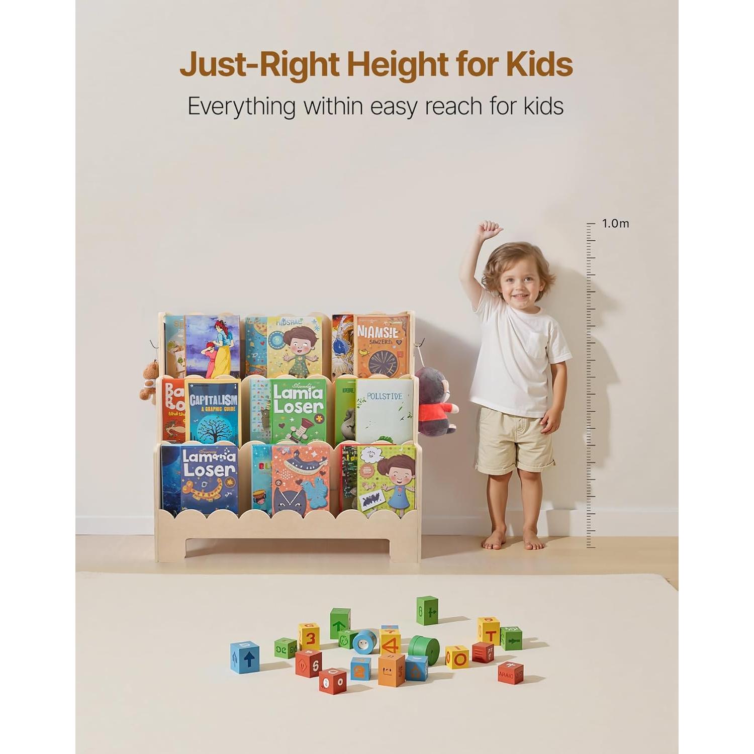 Estantería Montessori VEVOR 3 Niveles Madera Infantil