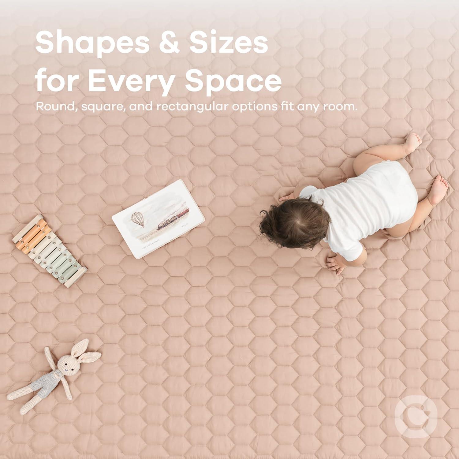 Alfombra de Juego Redonda Comfy Cubs 91 cm Rosa Antideslizante