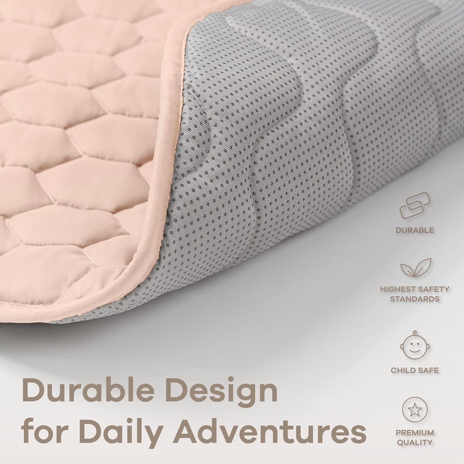 Alfombra de Juego Redonda Comfy Cubs 91 cm Rosa Antideslizante