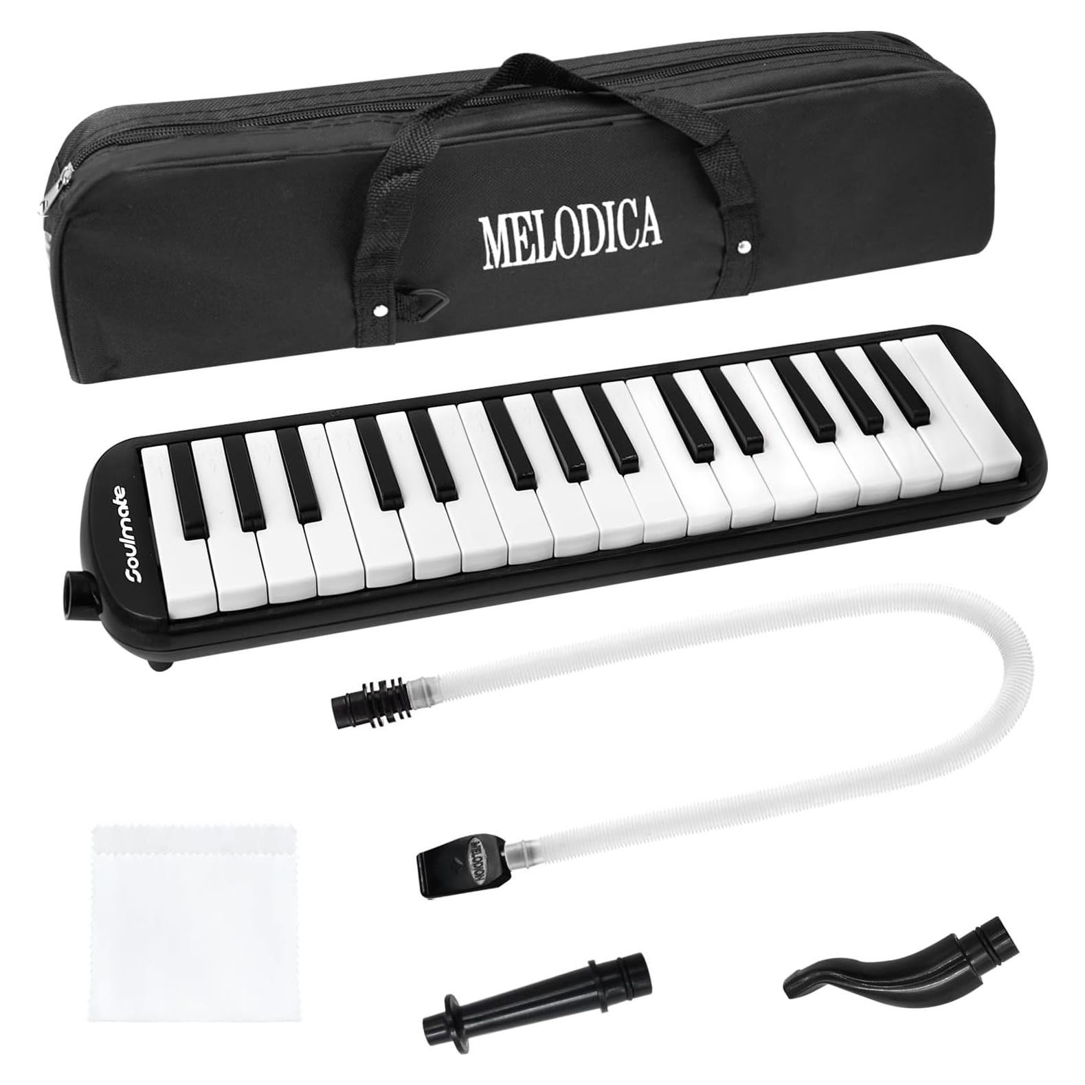 Melodica Soprano Soulmate 32 Teclas con Bolsa y Boquillas Negras