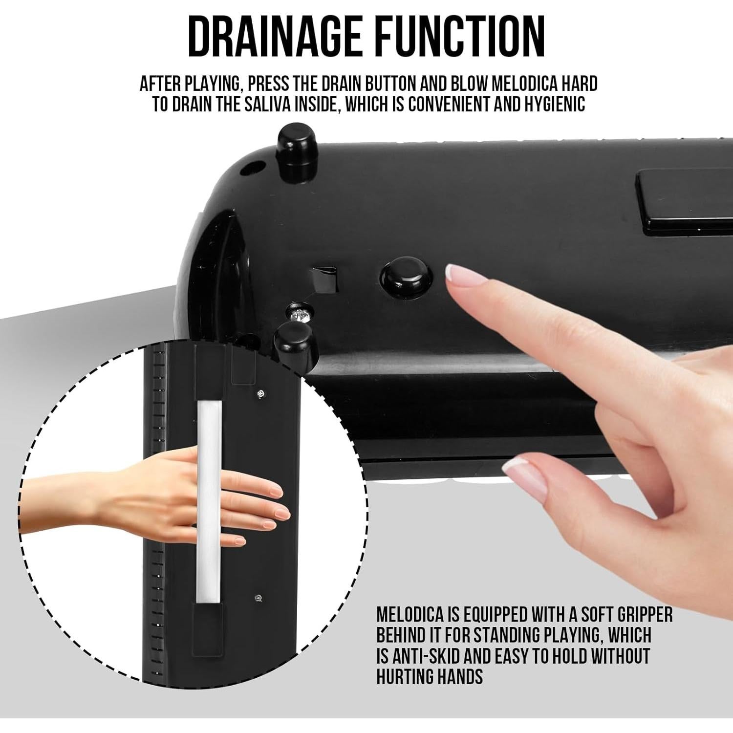 Melodica Soprano Soulmate 32 Teclas con Bolsa y Boquillas Negras