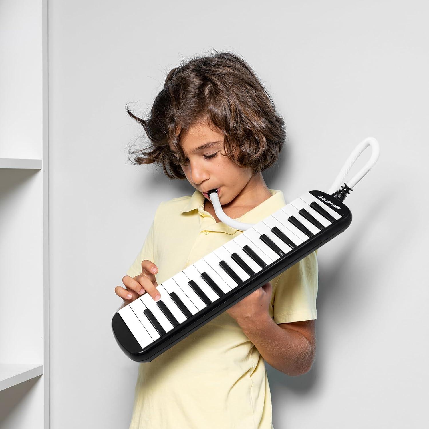 Melodica Soprano Soulmate 32 Teclas con Bolsa y Boquillas Negras