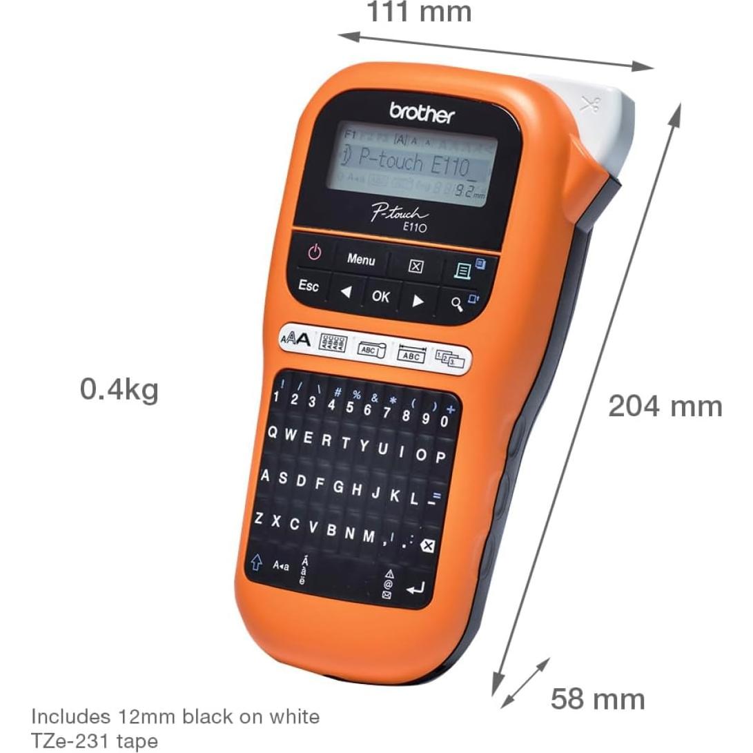 Impresora de Etiquetas Brother PT-E110 Portátil 12 mm