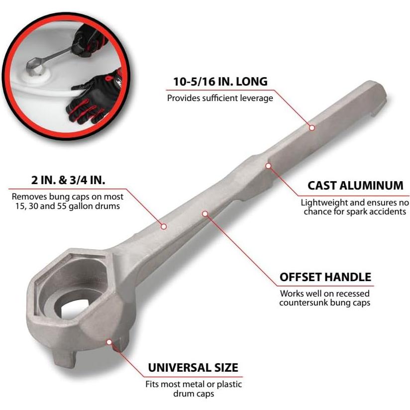 Llave de tapón de aluminio Performance Tool W54160 - Universal 26.19 cm