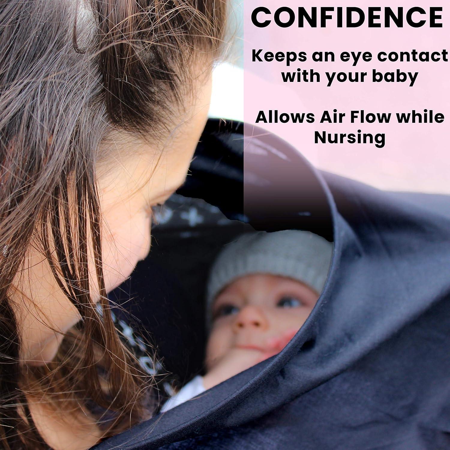 Poncho de Lactancia Milky Chic - Cobertura 360° Algodón Negro