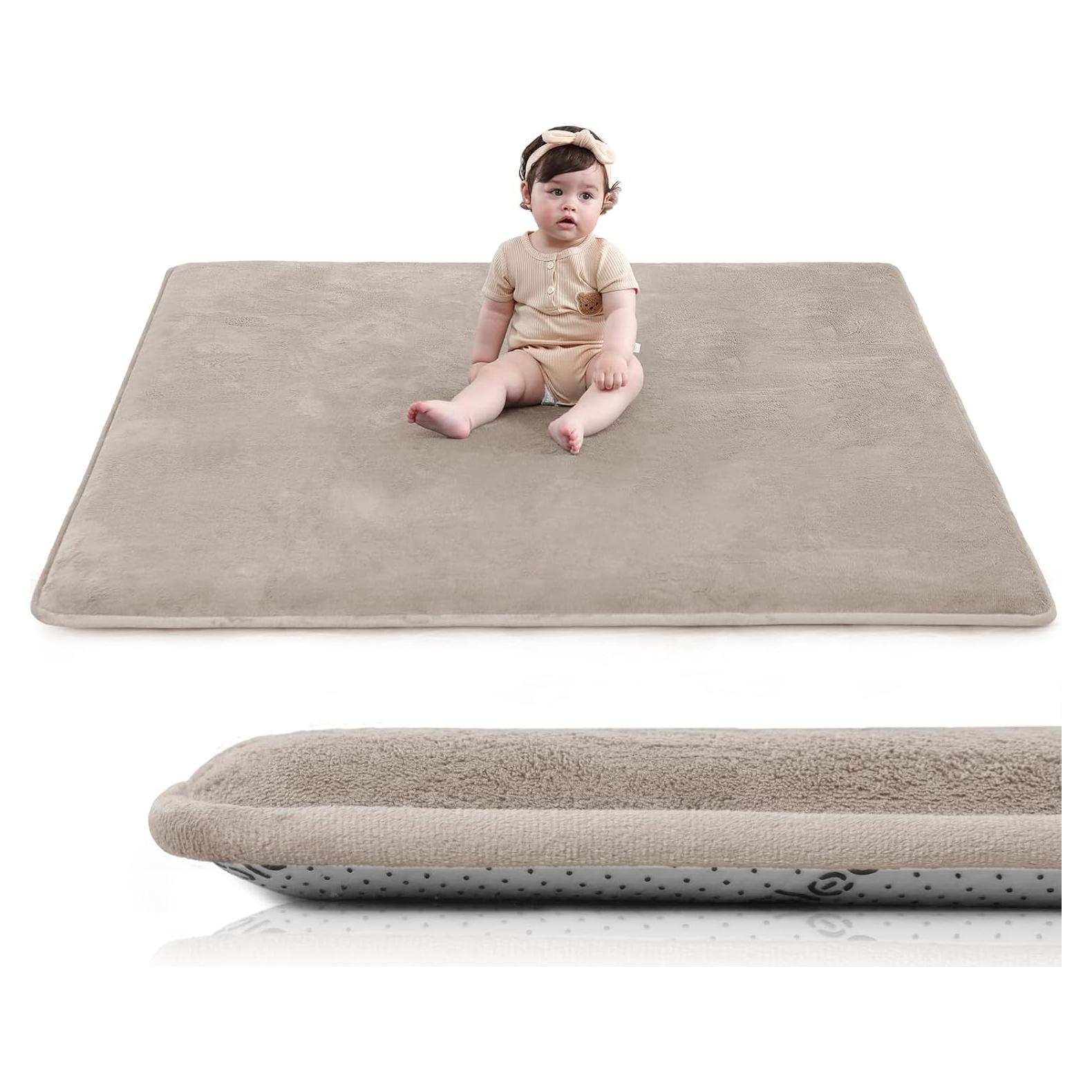 Alfombra de Juego para Bebés Huloo Sleep 127x127 cm Beige
