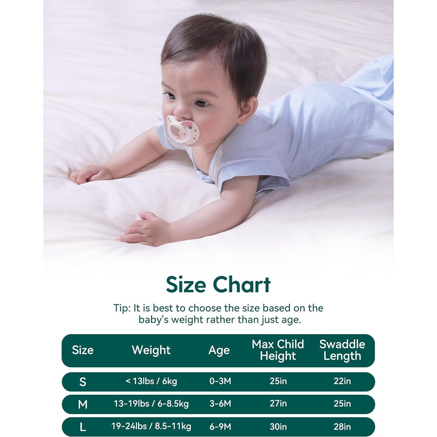 Manta de Envolver BABELIO para Bebés con Mangas Desmontables Azul