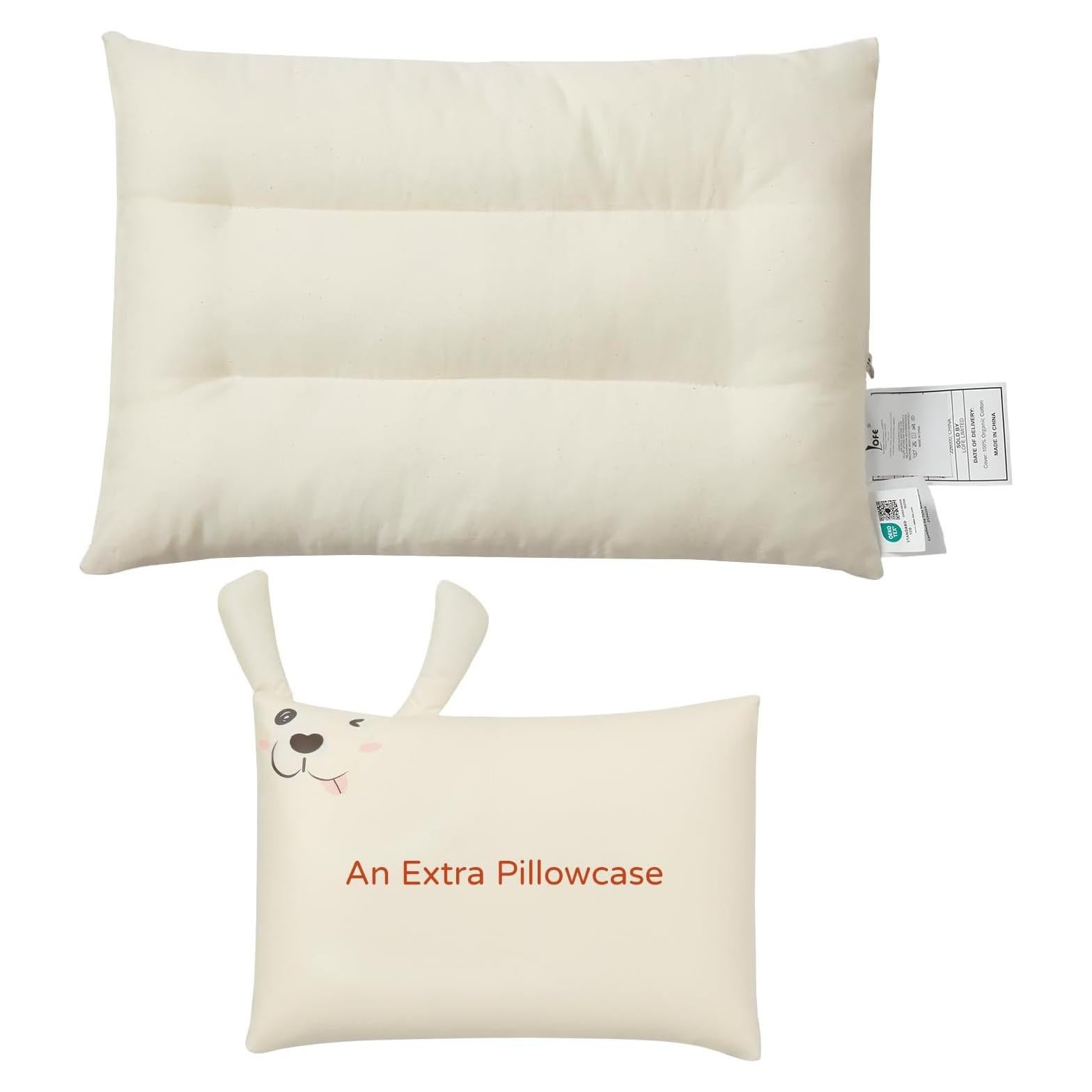 Cojín Orgánico LOFE 33x46 cm Ajustable para Niños Beige