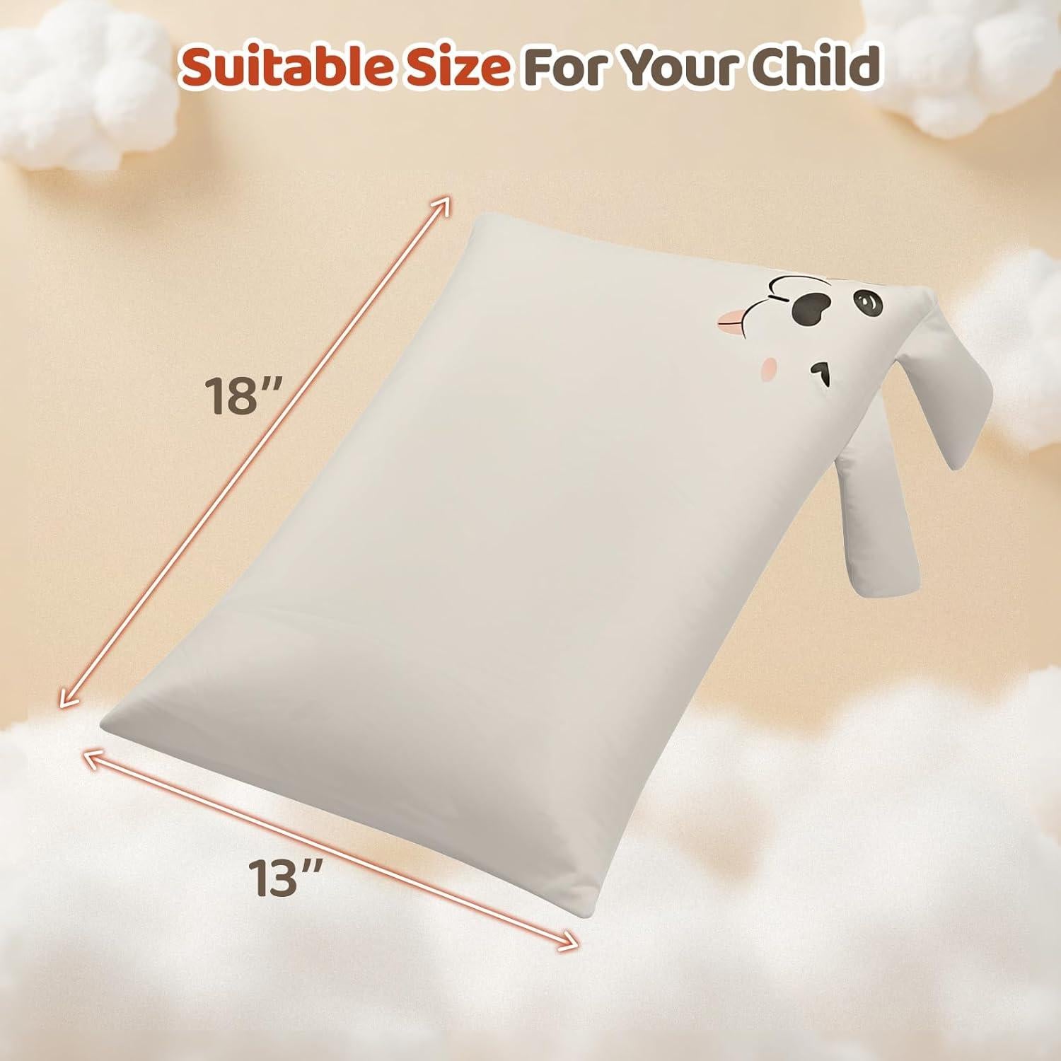 Cojín Orgánico LOFE 33x46 cm Ajustable para Niños Beige