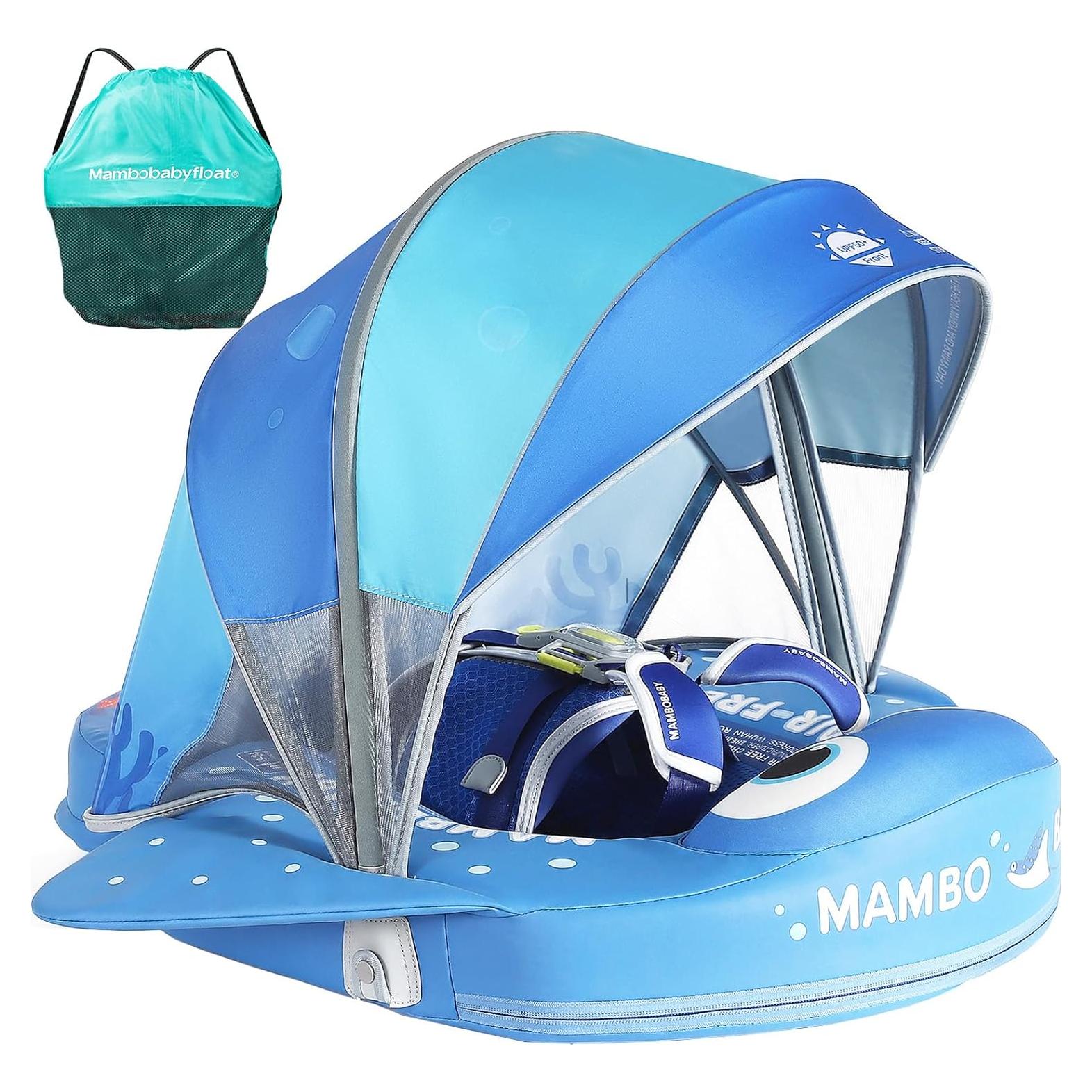 Flotador Mambobaby para Bebés con Toldo y Cola Ajustable