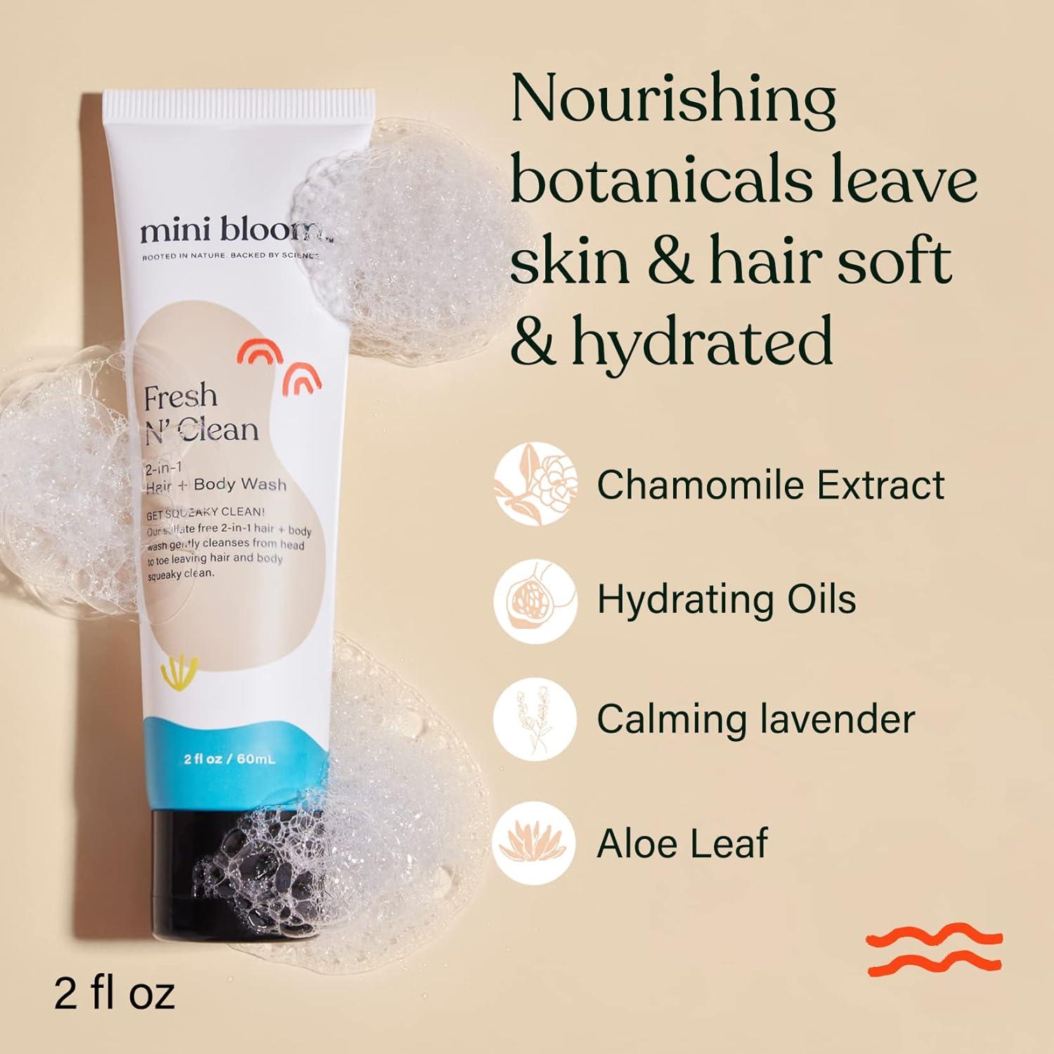 Mini Bloom Gel de Baño 2-en-1 Sin Sulfatos 59ml Bebés