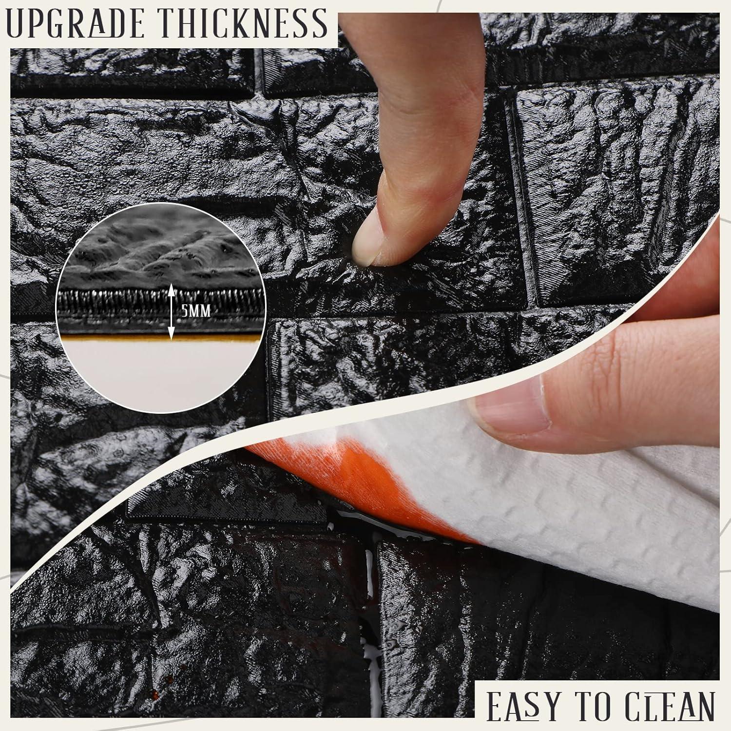 Paneles de Pared 3D Autoadhesivos Colarr 60 Pcs Negro