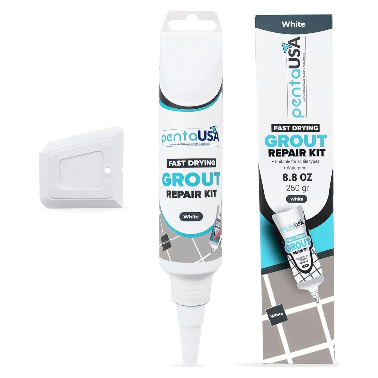 Kit de Reparación de Lechada PentaUSA - 250gr Blanco, Secado Rápido