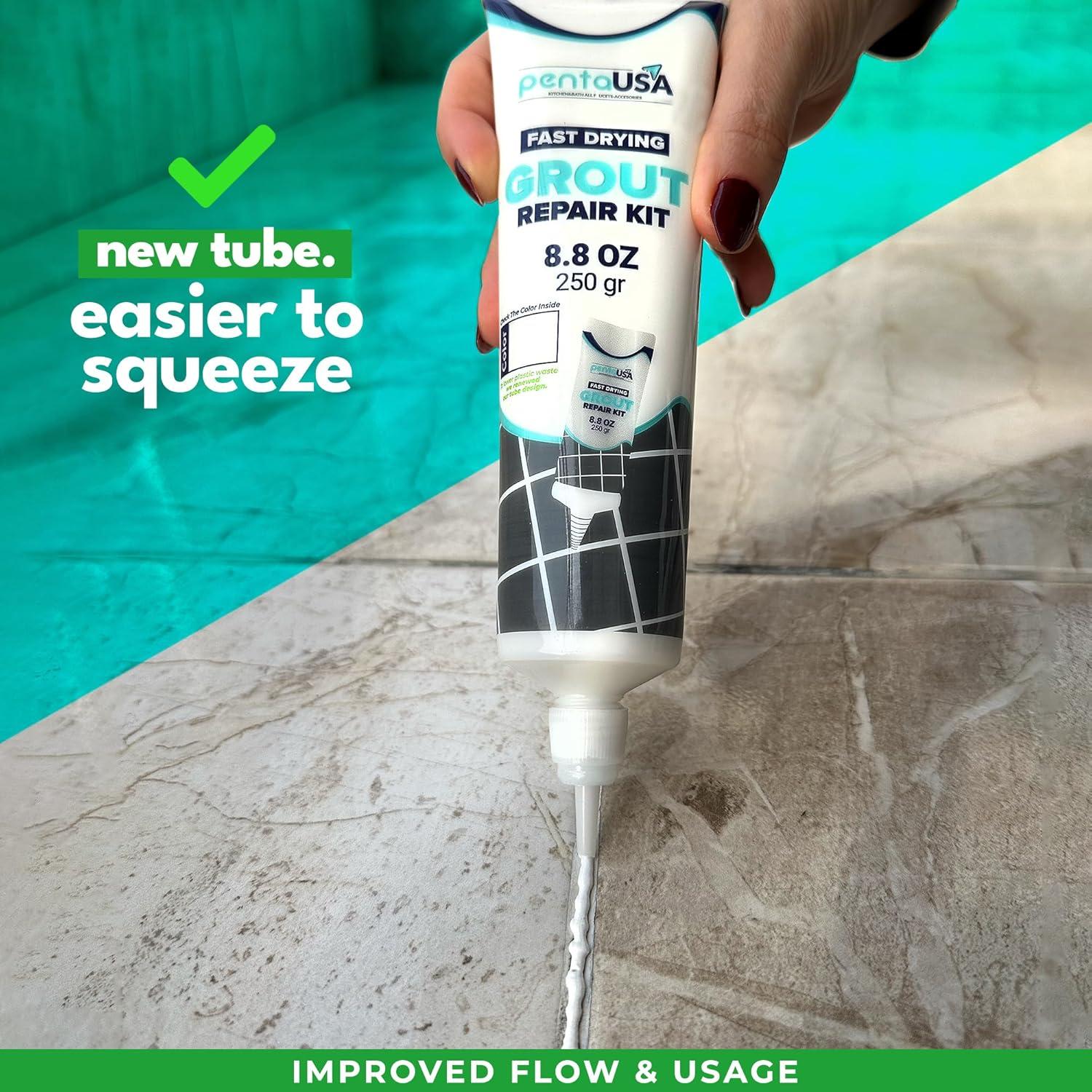 Kit de Reparación de Lechada PentaUSA - 250gr Blanco, Secado Rápido