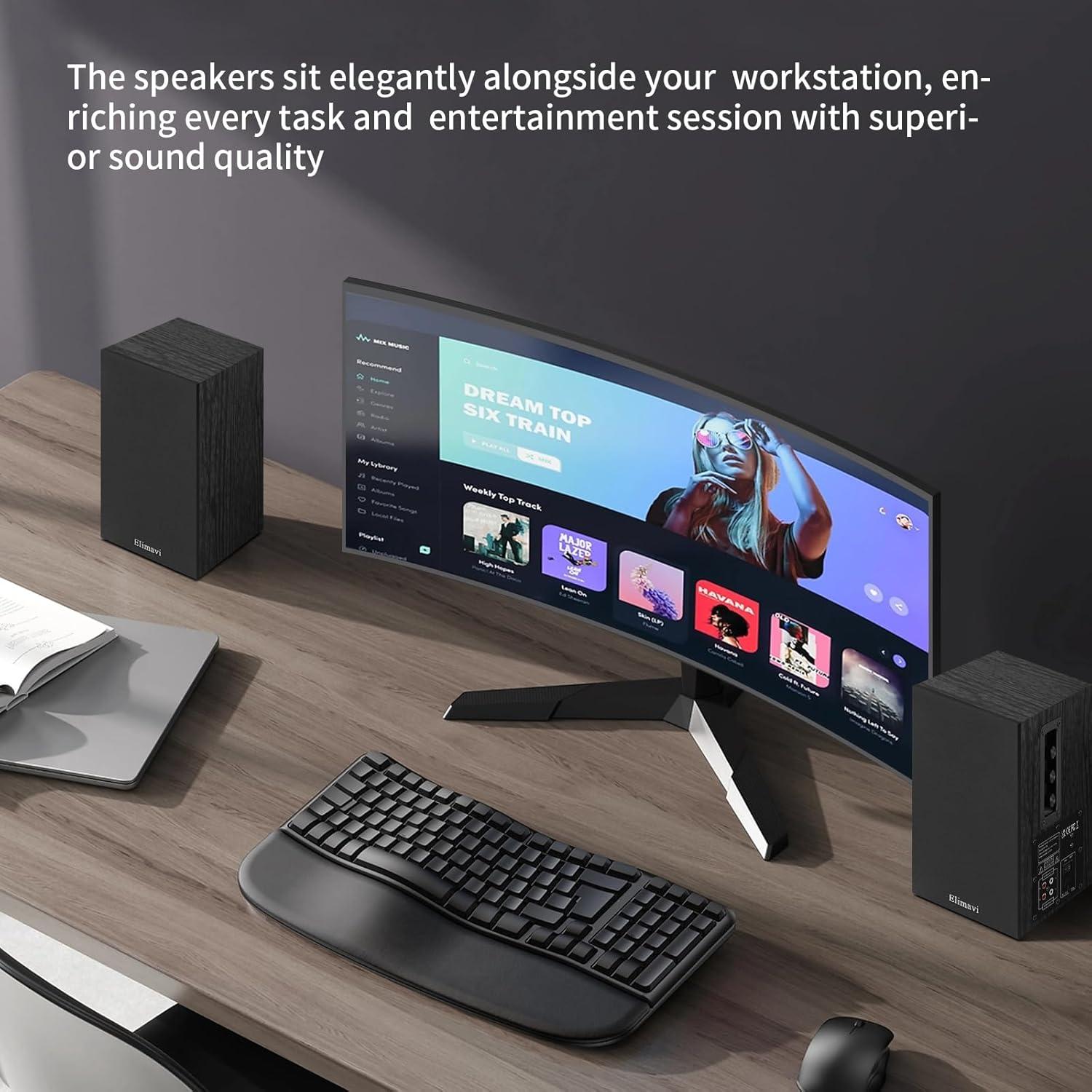 Altavoces de Estantería Elimavi BT-06 35W RMS Madera Negra