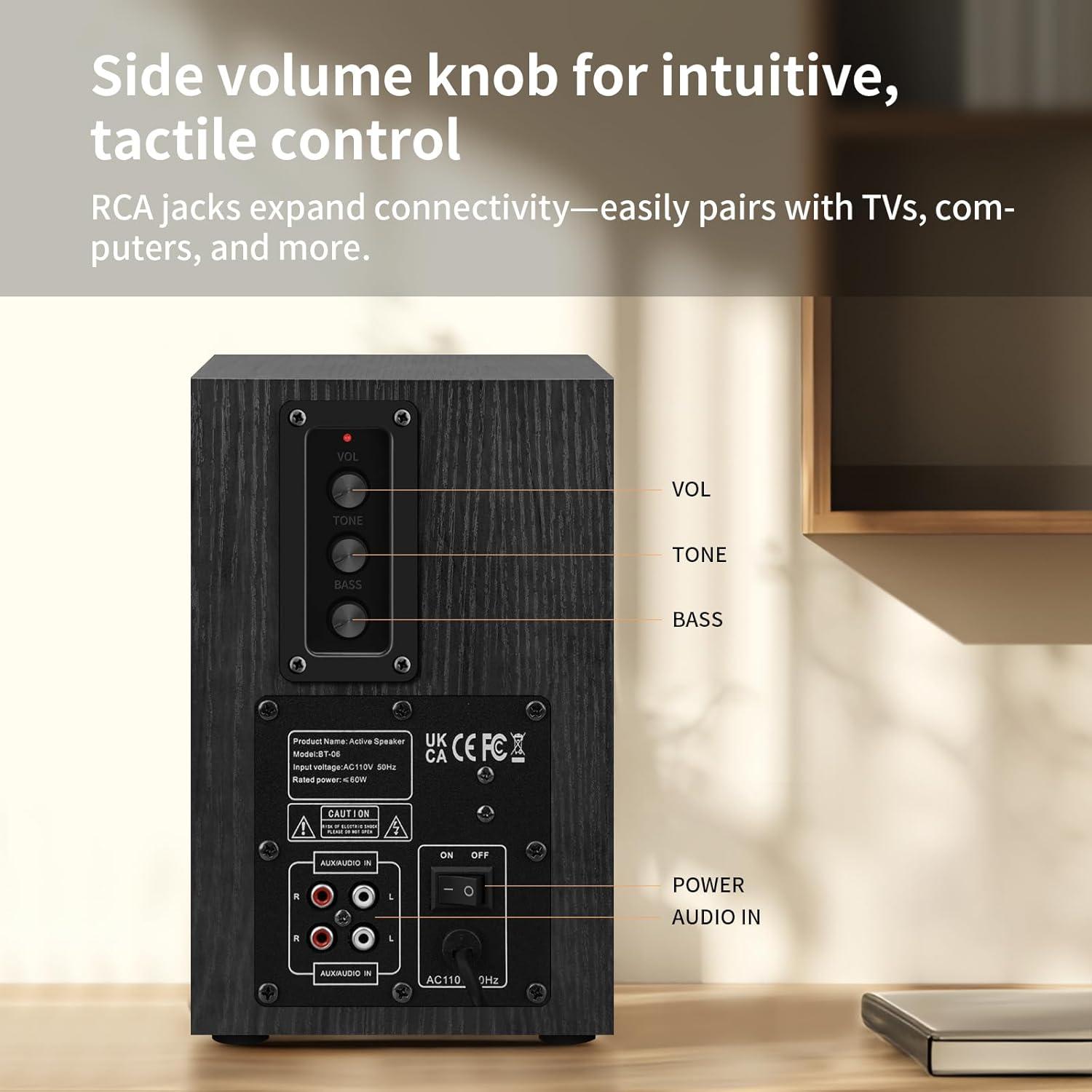 Altavoces de Estantería Elimavi BT-06 35W RMS Madera Negra