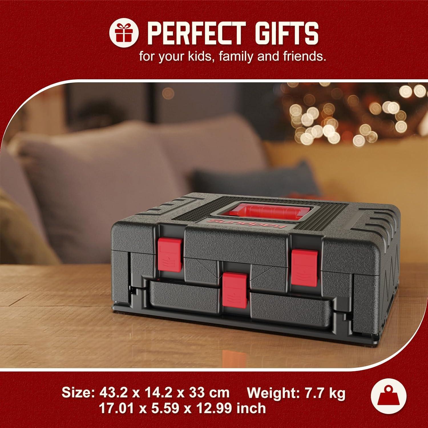 Kit de Herramientas Sundpey 379 Piezas para Hogar y Auto Rojo