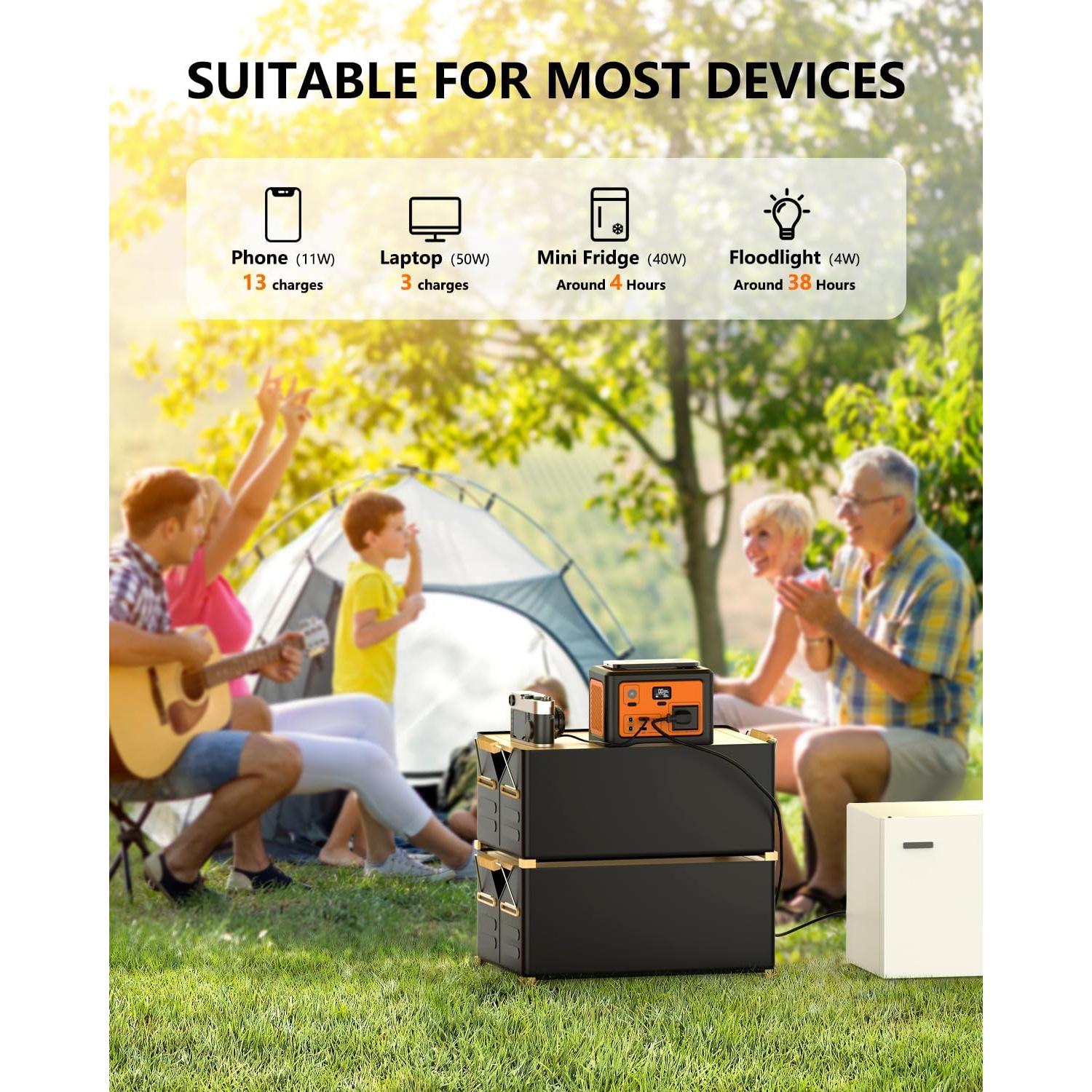 Estación de Energía Portátil Tiexei S1 192Wh 100W para Camping