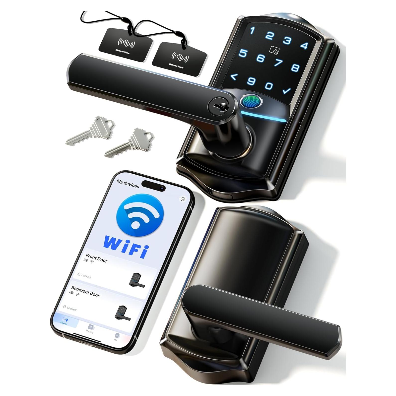 Cerradura Inteligente WiFi Veise VE029 con Huella Dactilar