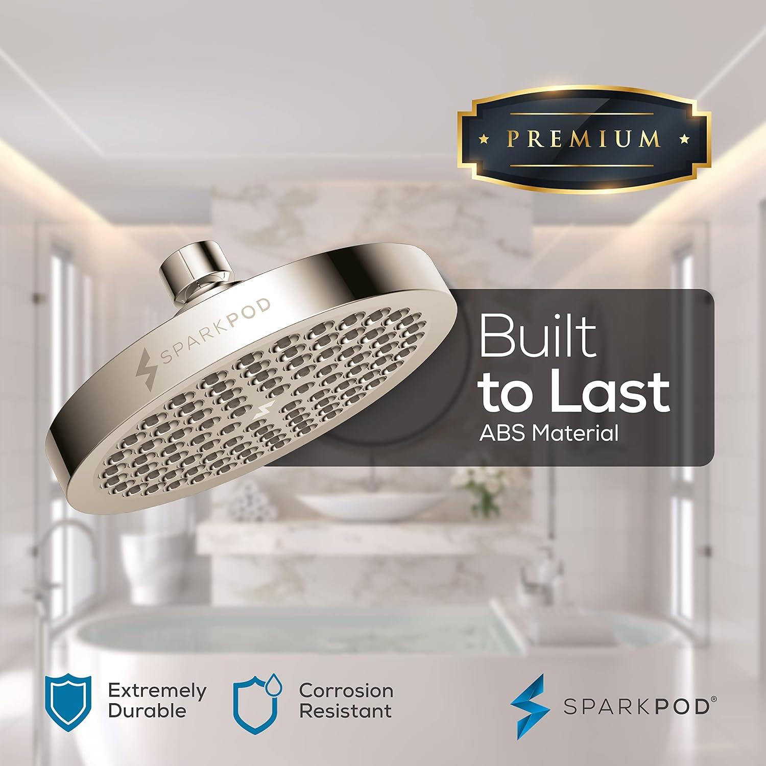 Cabezal de Ducha de Lluvia SparkPod 15.24 cm + Brazo 15.24 cm