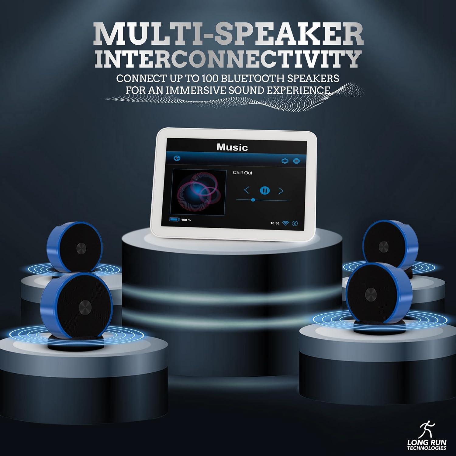 Par de Altavoces Bluetooth Inalámbricos Long Run 10W Azul