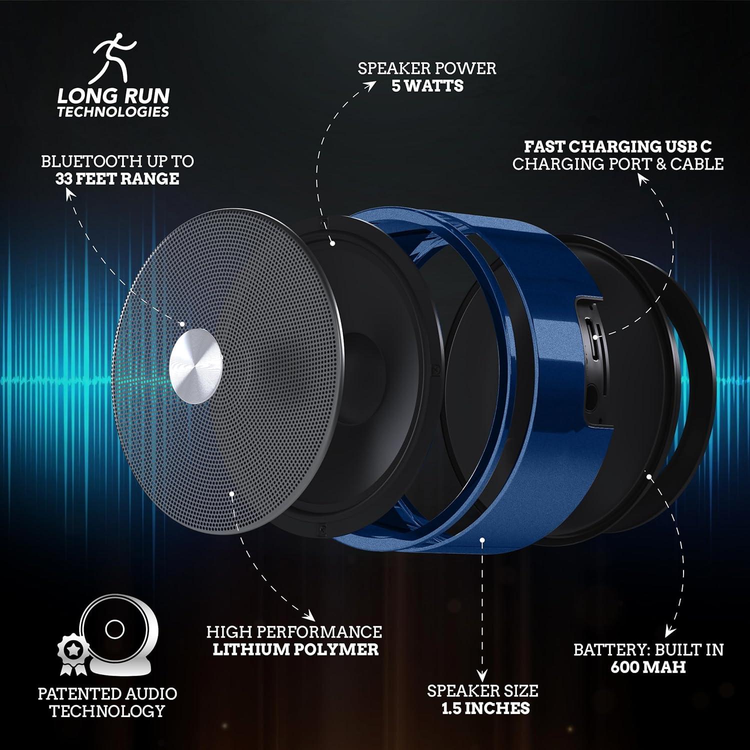 Par de Altavoces Bluetooth Inalámbricos Long Run 10W Azul