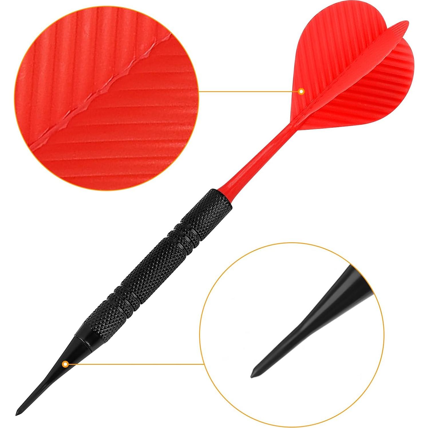 Dardos de Punta Suave Accmor AC8304 - 12 Piezas + 100 Puntas