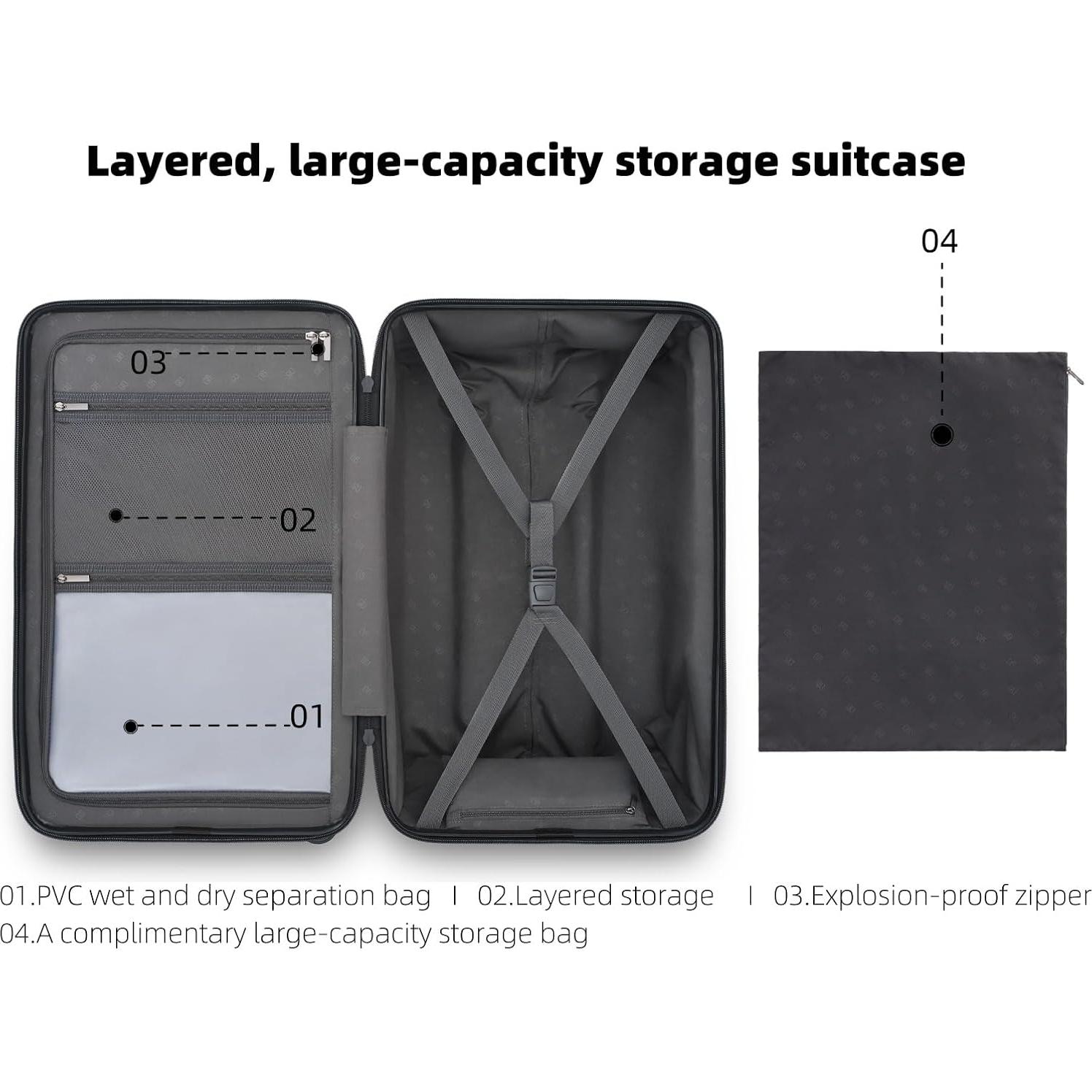 Maleta de Mano NINETYGO 20" PC Antirroto 38L Negro