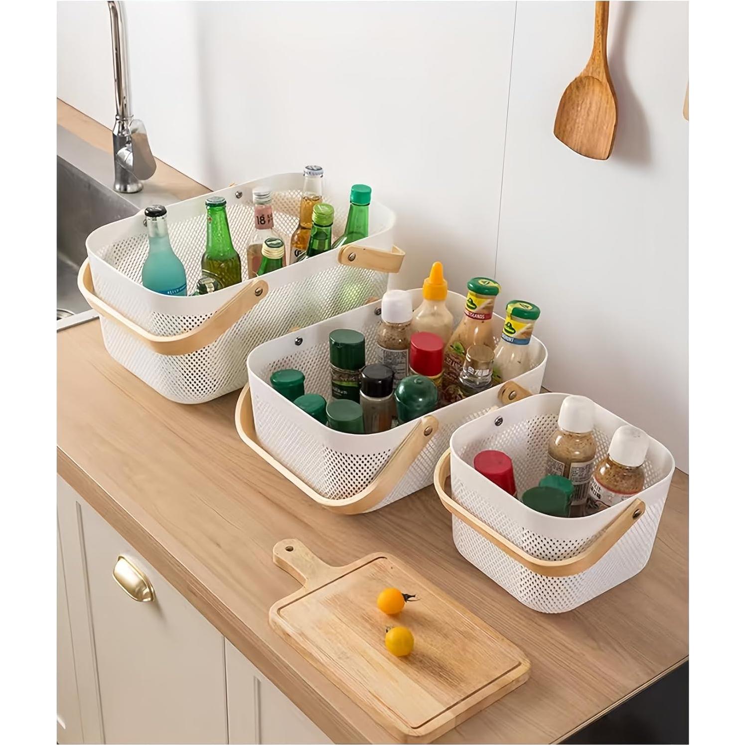 Cestas de Cosecha JSLYNB 3 Piezas Plástico Negro 39.9x24.4x18cm