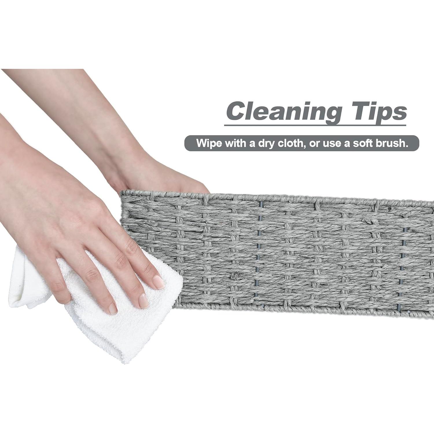 Cestas de Mimbre StorageWorks 3 Secciones Gris Paquete 2