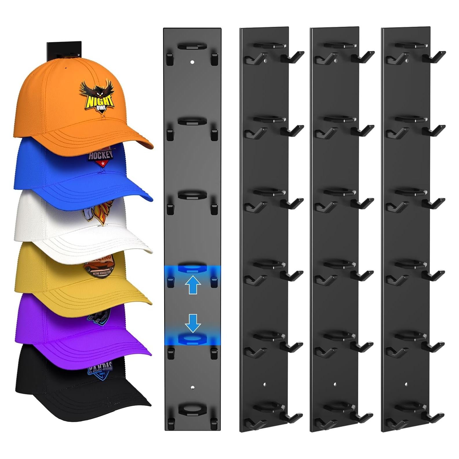 Organizador de Sombreros Nunibum 4 Paquete para 24 Gorras