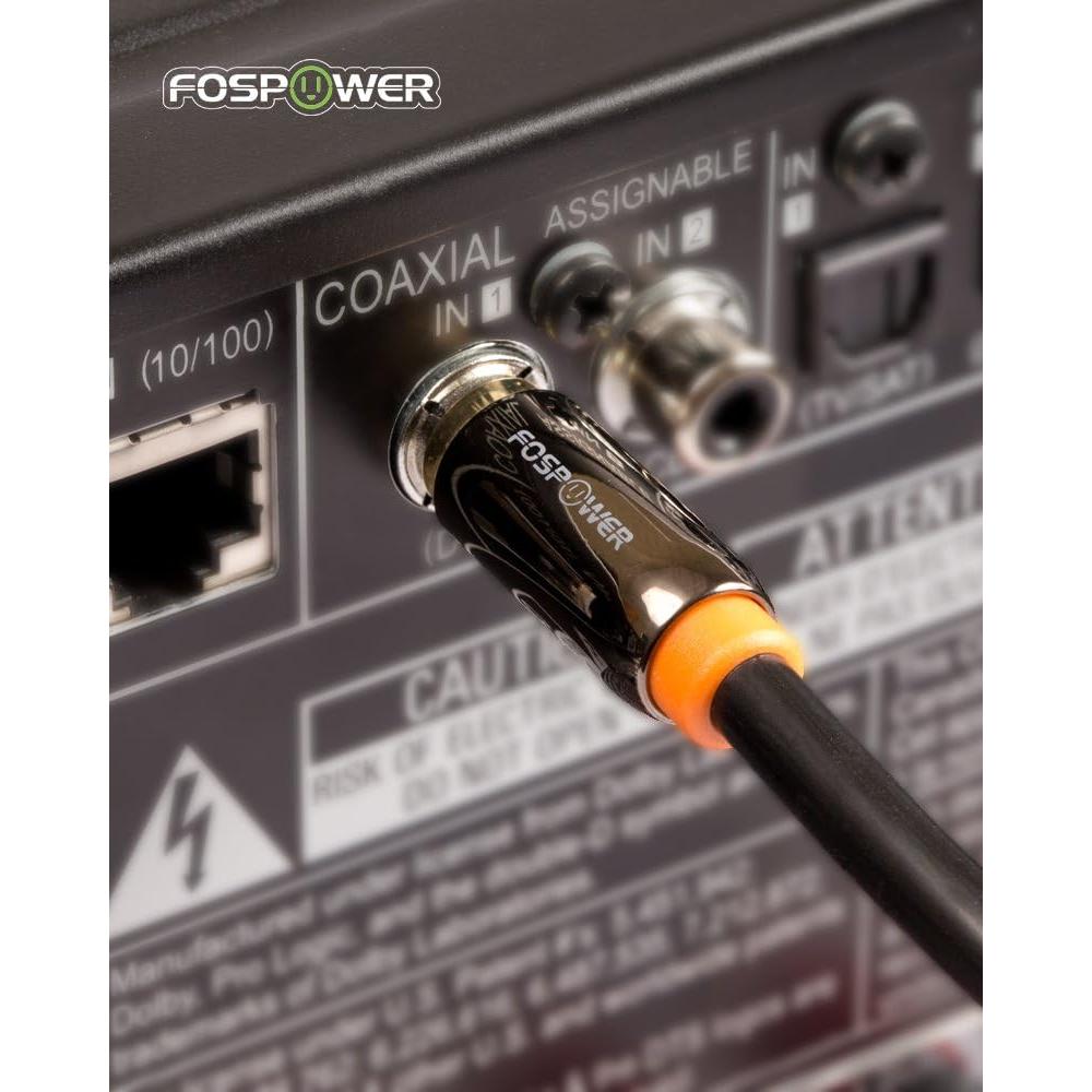 Cable de Audio Digital Coaxial FosPower RCA Macho 0,91 m - 2 Paquete