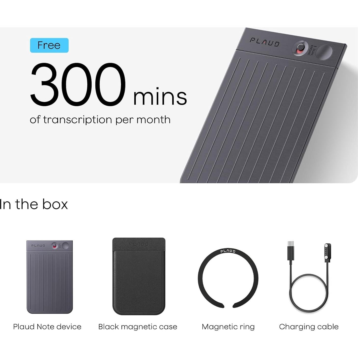 Grabadora de Voz AI Plaud Note 64GB, Transcripción 112 Idiomas