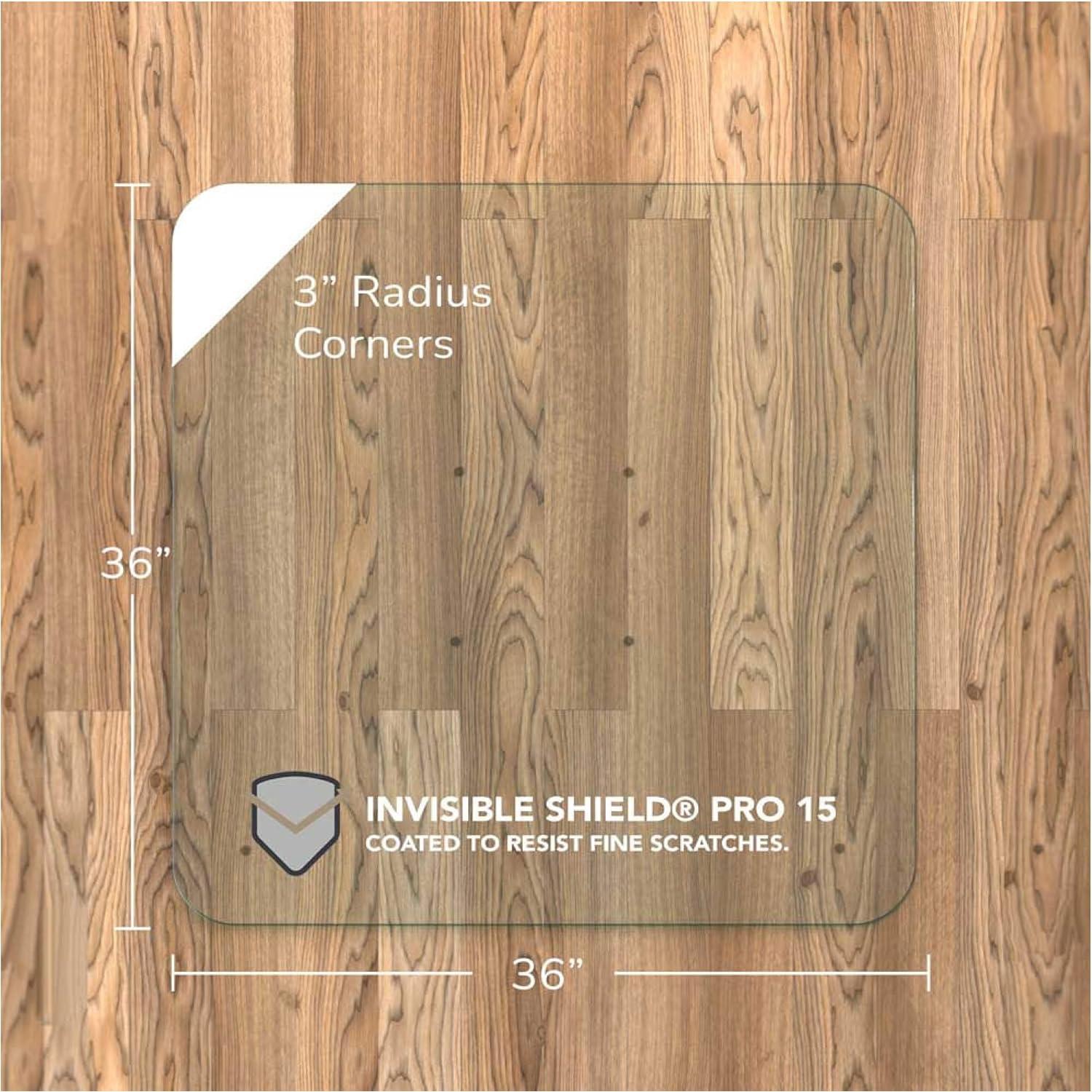 Alfombrilla de Silla de Vidrio Vitrazza 91.44x91.44 cm Claro