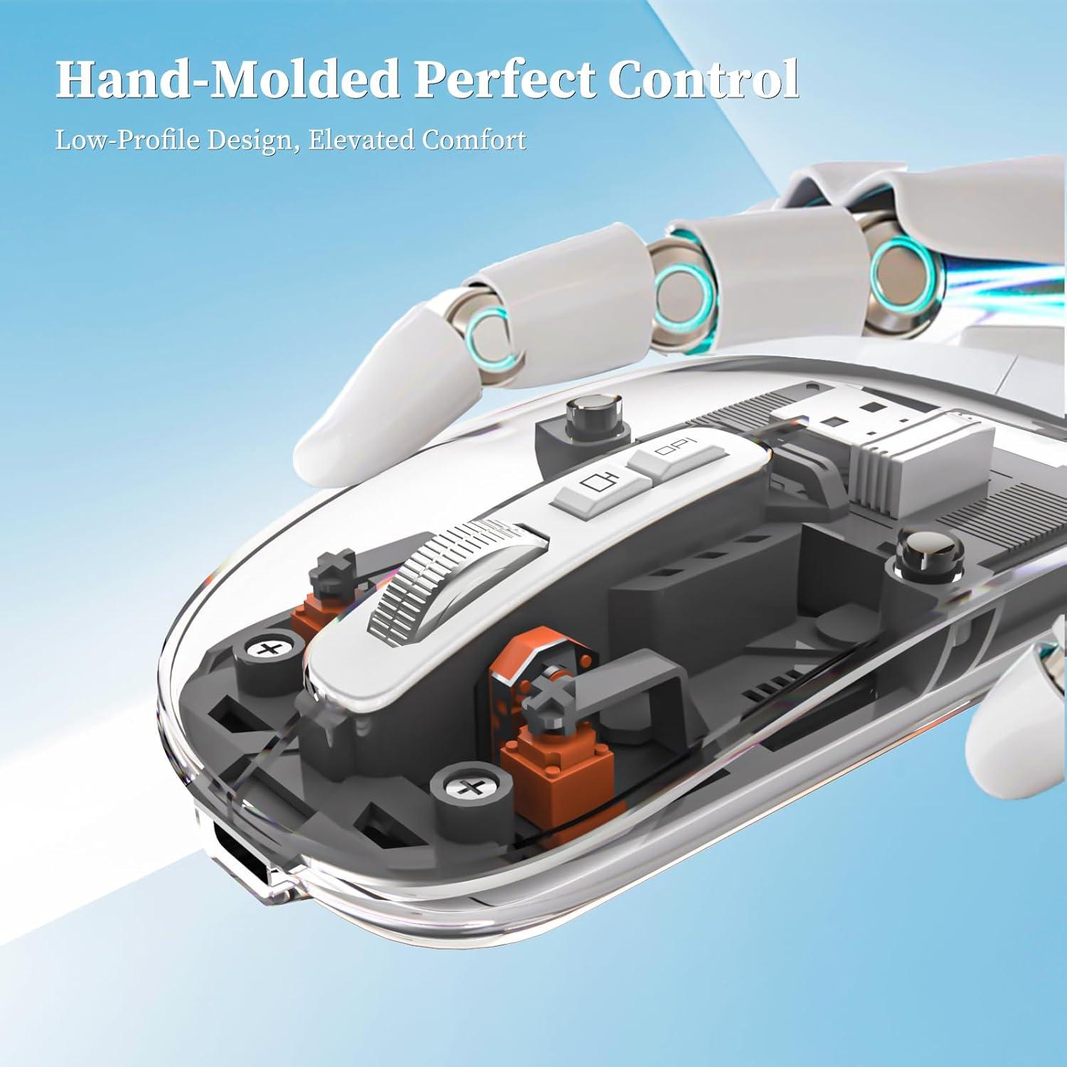 Ratón Bluetooth Inalámbrico VEOUT E3 Negro Recargable Silencioso