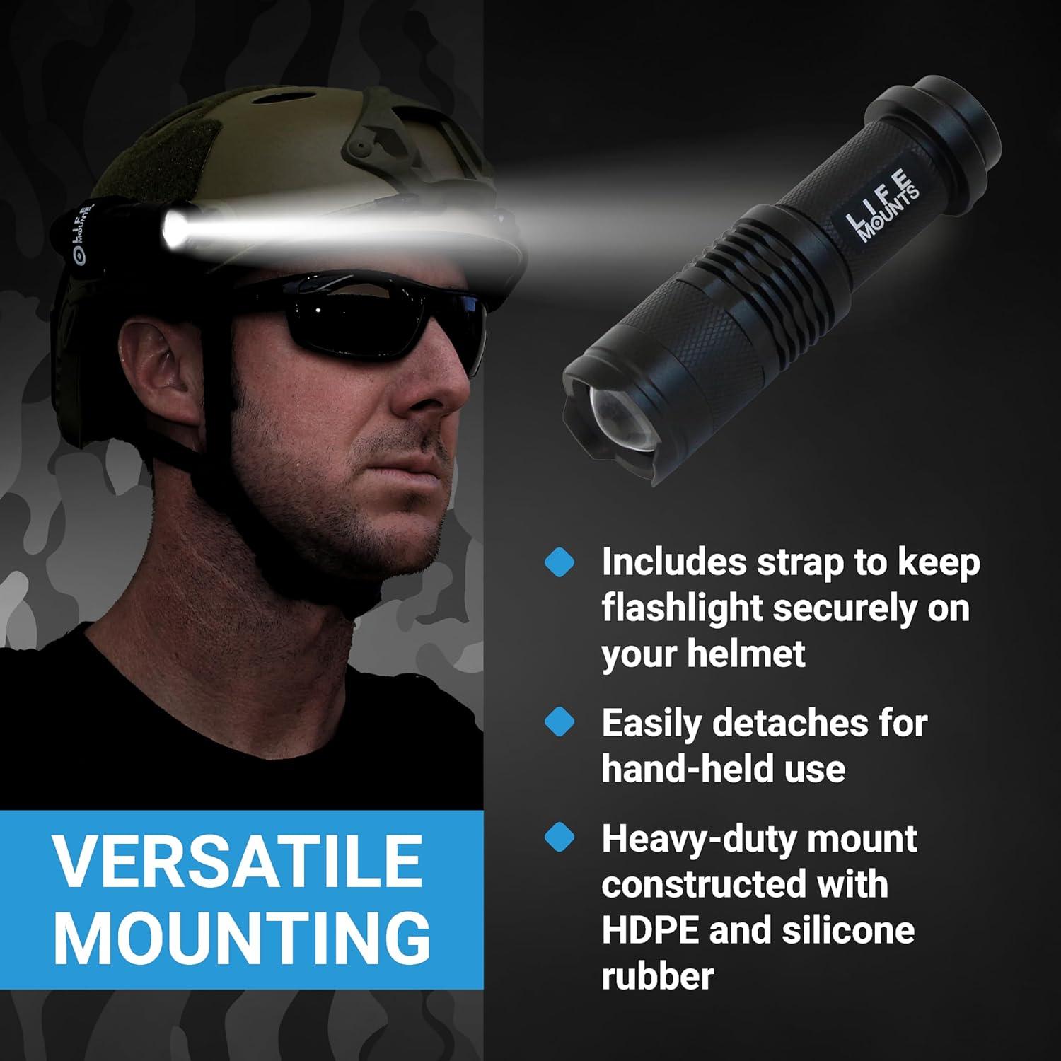 Linterna Táctica Montada en Riel Life Mounts - LED Blanco