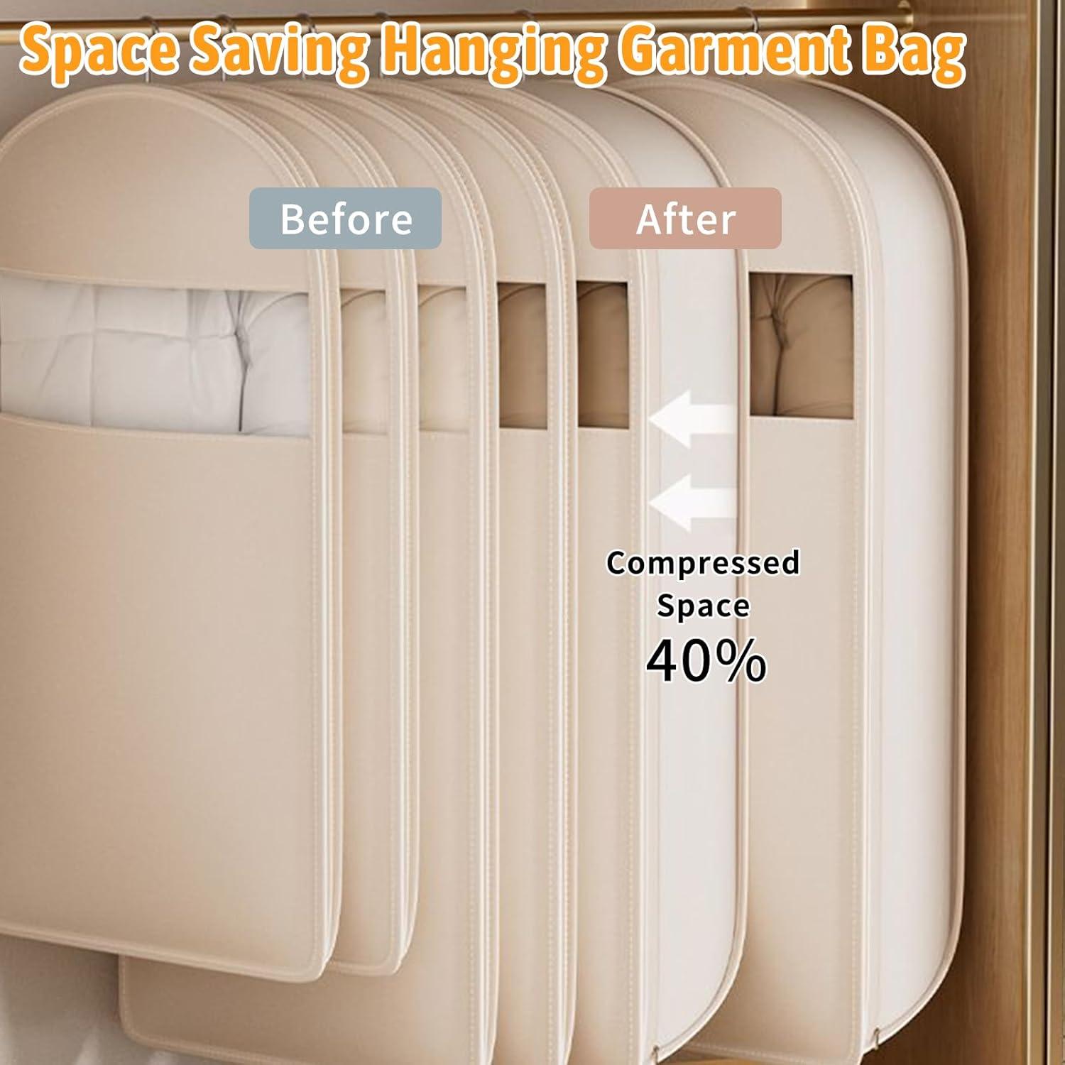 Bolsa Colgante Ahorra Espacio TPILOAW 75.7L Beige PVC