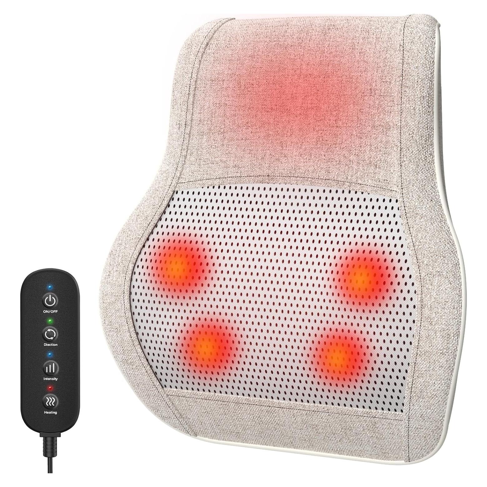 Masajeador de Espalda Shiatsu Ekmoey con Calor 3D Ajustable