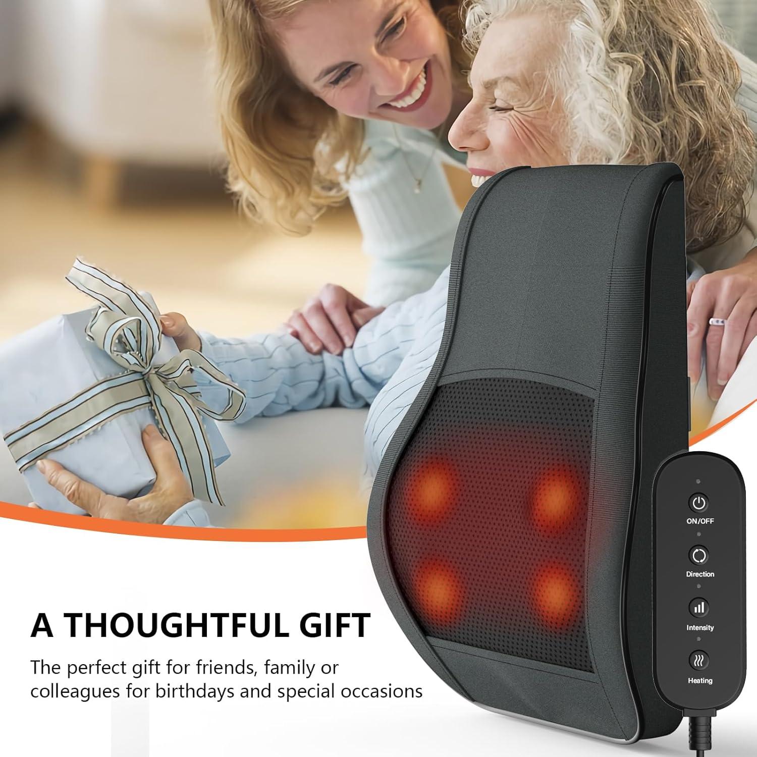 Masajeador de Espalda Shiatsu Ekmoey con Calor 3D Ajustable