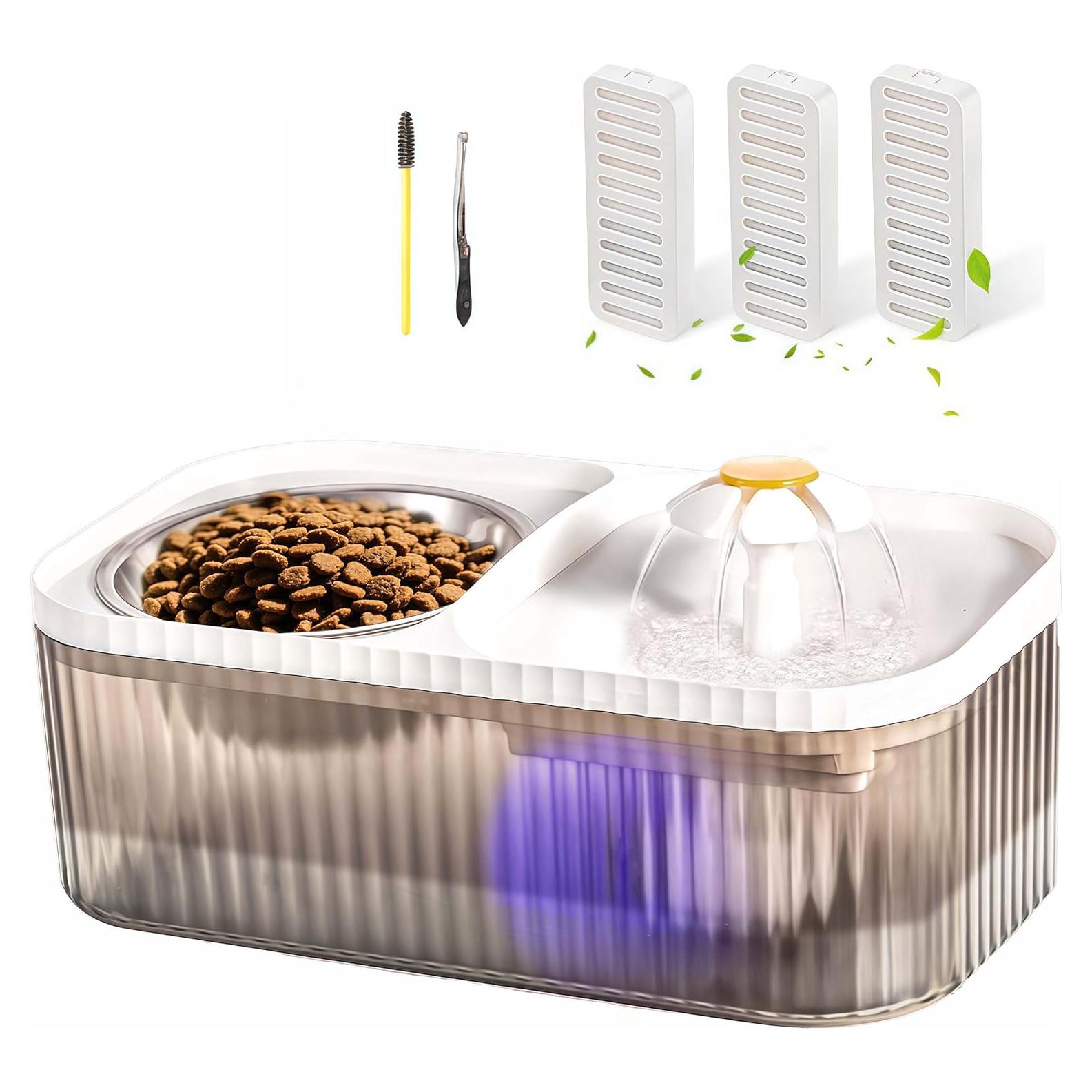 Fuente de Agua y Tazón de Comida Marchul 3L para Gatos y Perros