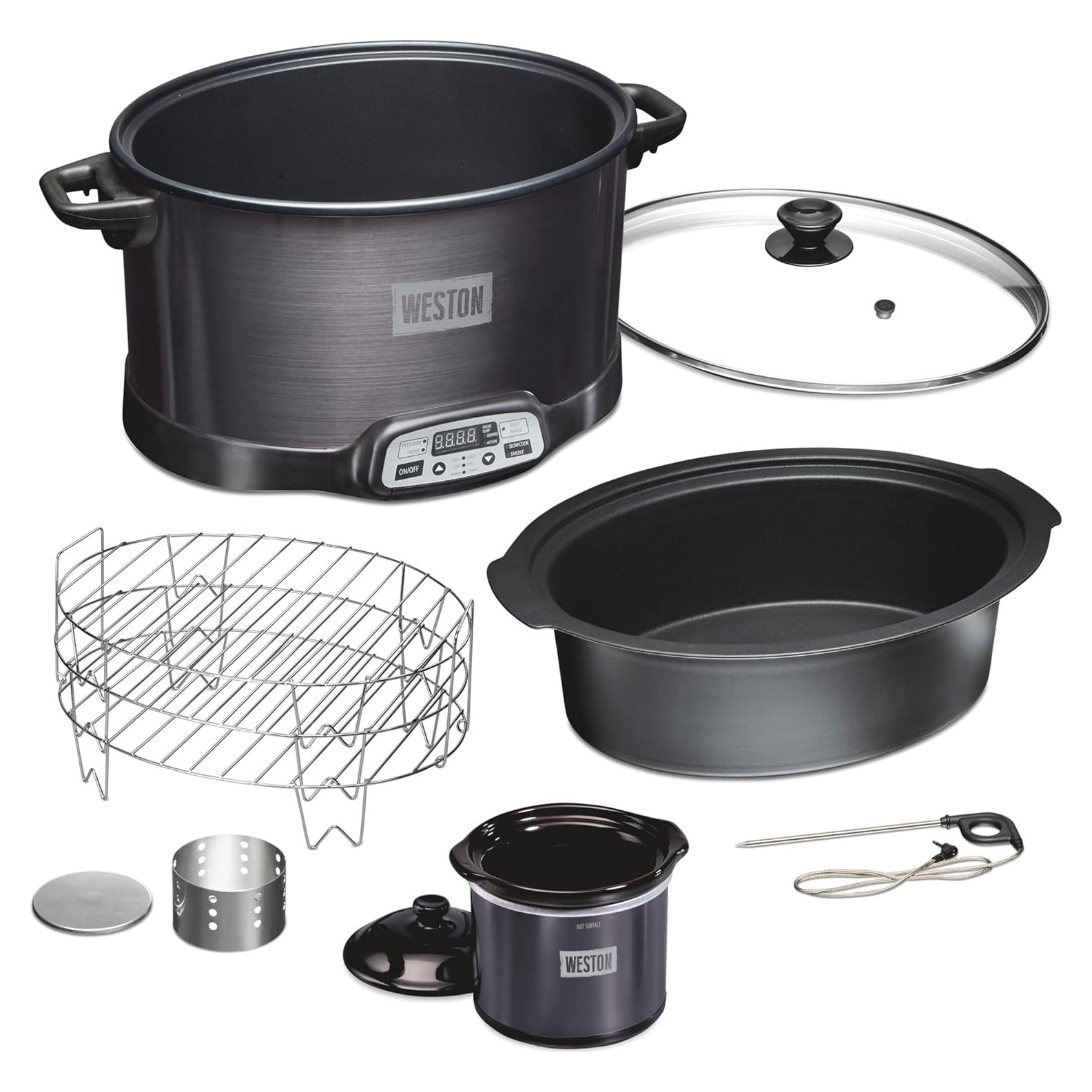 Olla de Cocción Lenta y Ahumador Eléctrico Weston 6 Qt