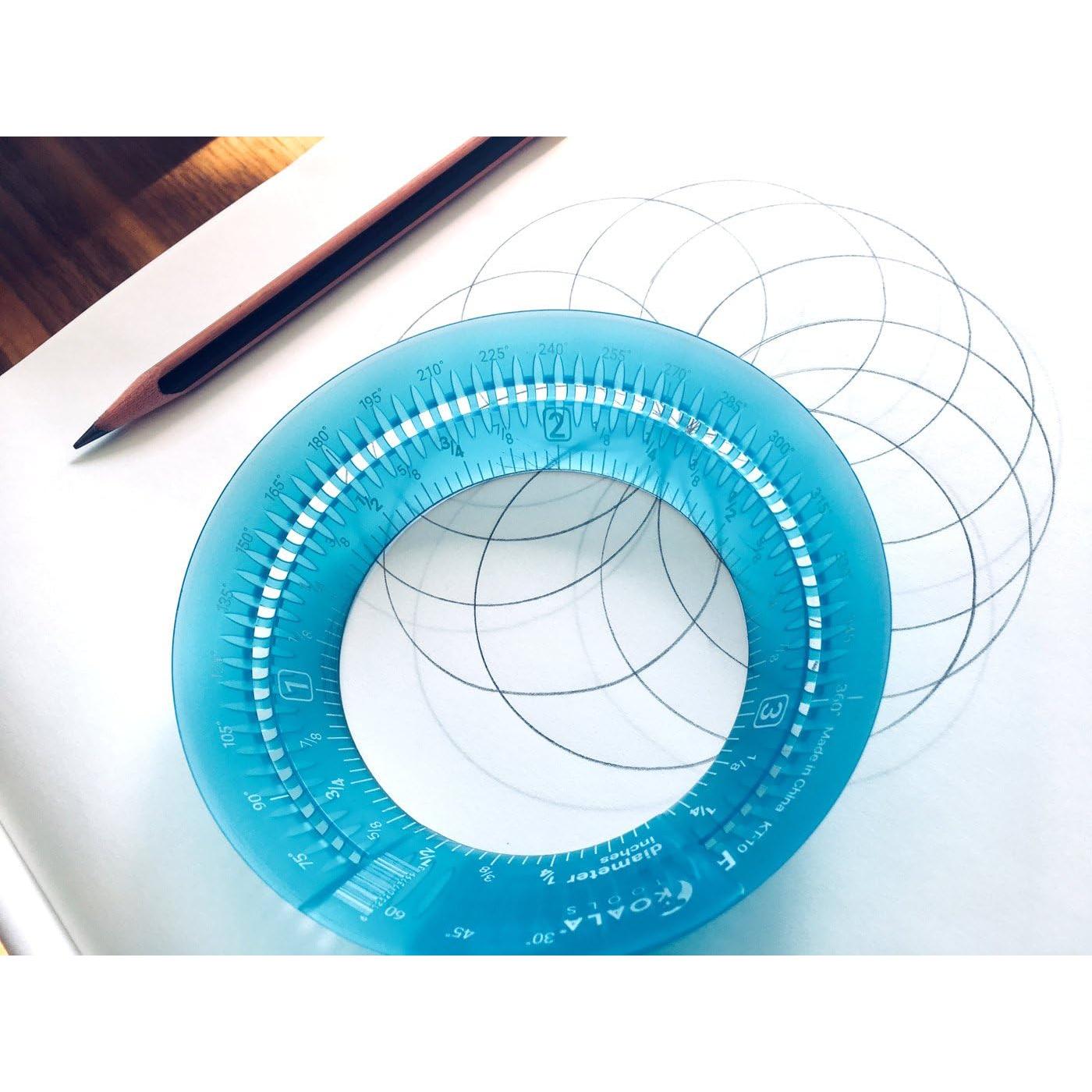 Koala Tools Combo de Regla Circular Ajustable 1-6" (2.54-15.24 cm)