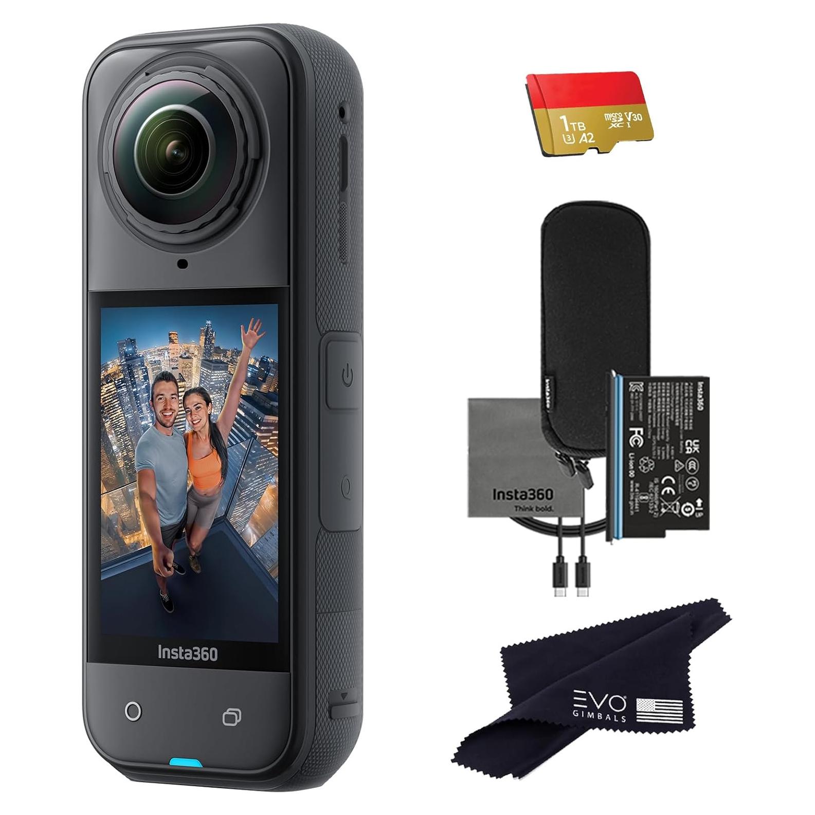 Cámara de acción 360 Insta360 X5 1TB 8K HDR fotos 72MP