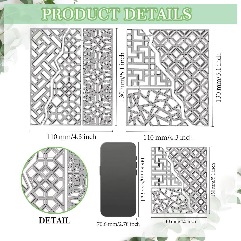 Troqueles de Corte MAYJOYDIY Marco de Fondo 130x110mm 2pcs