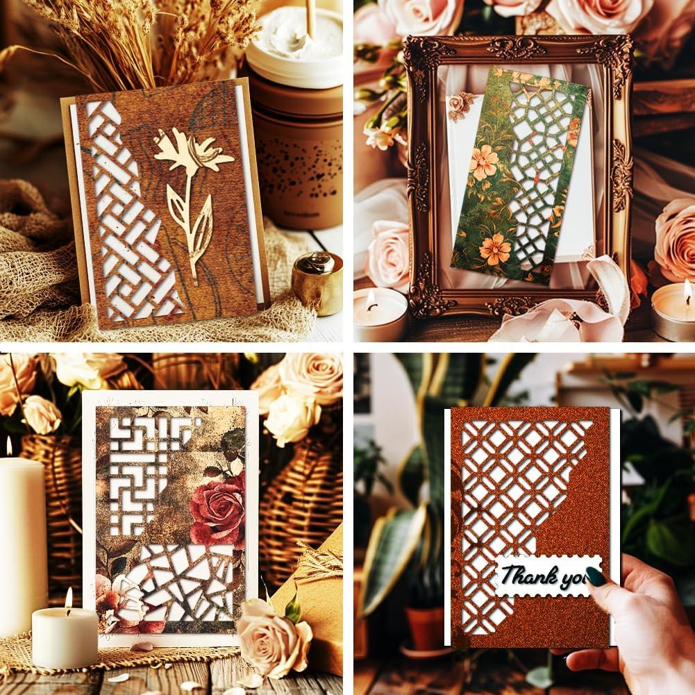 Troqueles de Corte MAYJOYDIY Marco de Fondo 130x110mm 2pcs