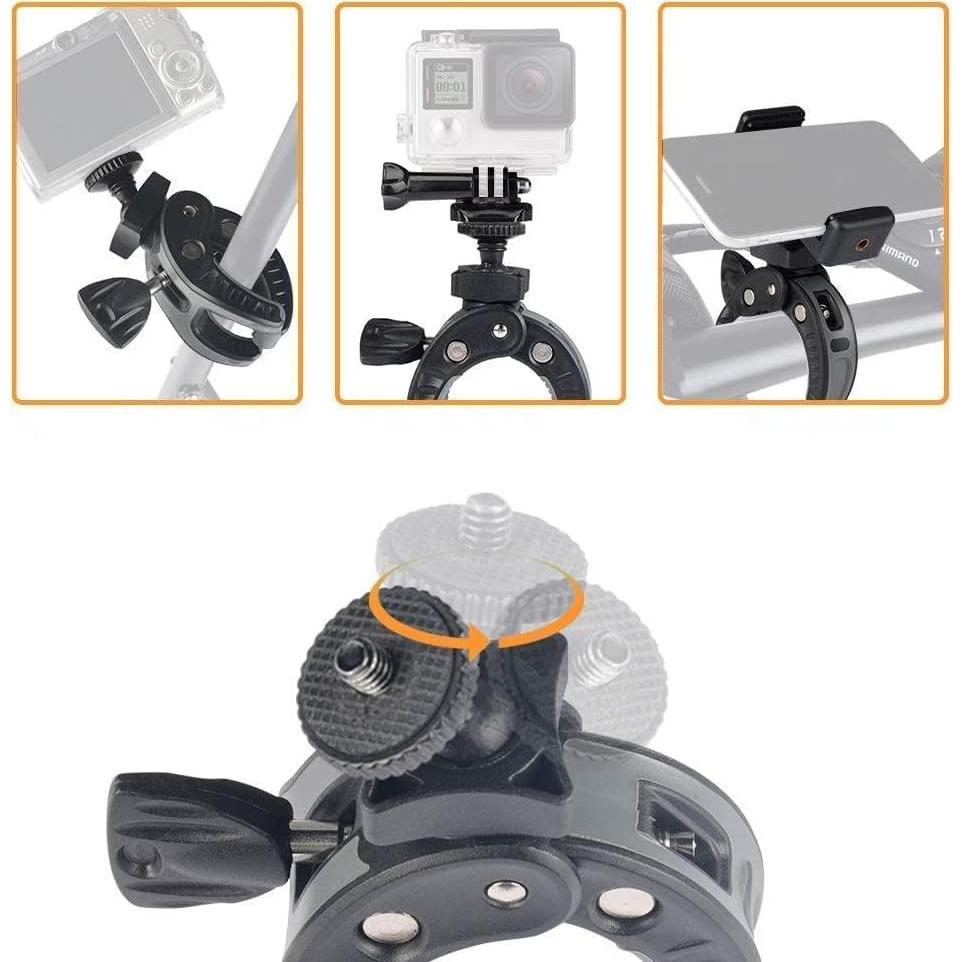 Soporte de Cámara para Bicicleta UTEBIT con Tornillo 1/4" Rotación 360°