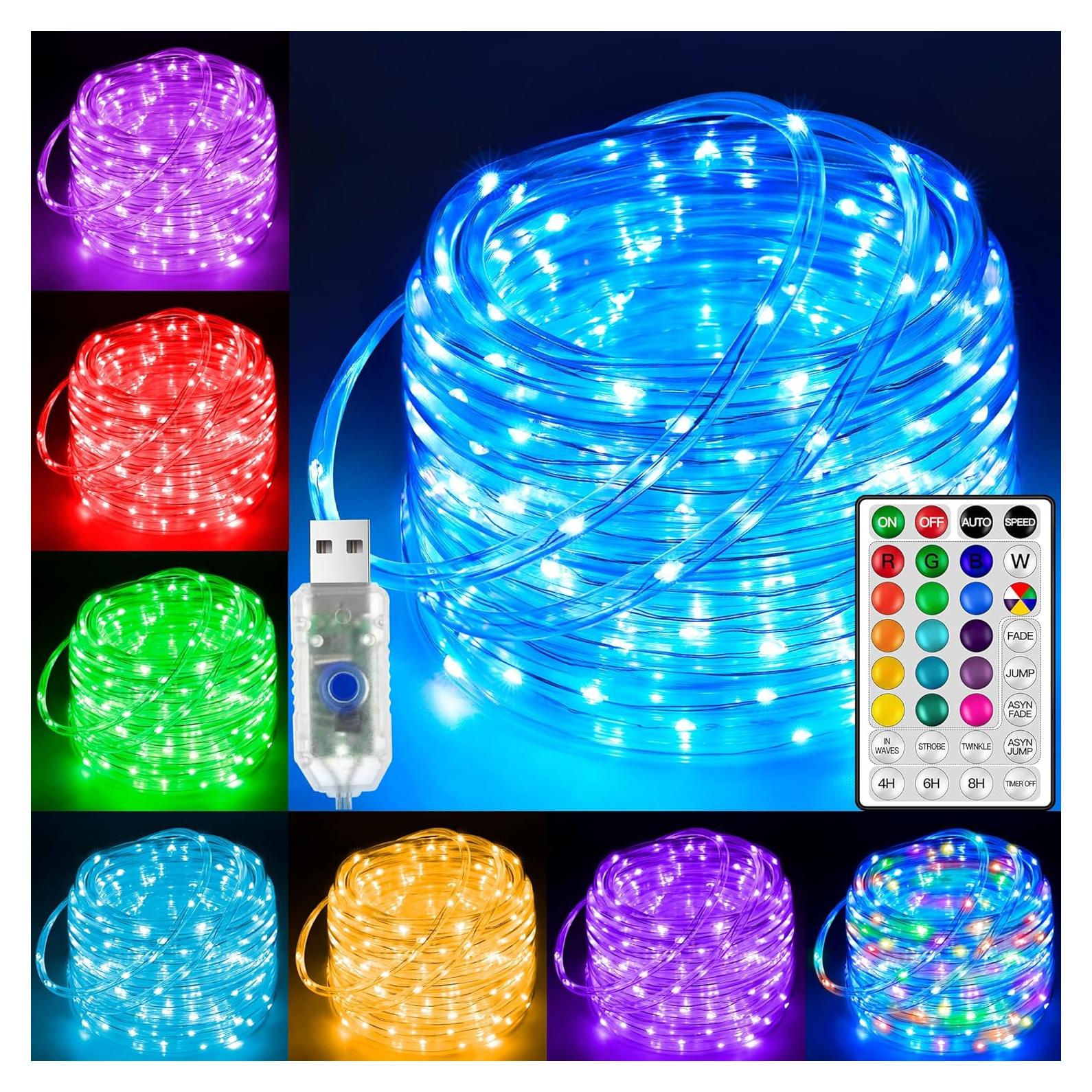 Luces de Cuerda Ollny 10M 100 LED RGB Control Remoto IP68