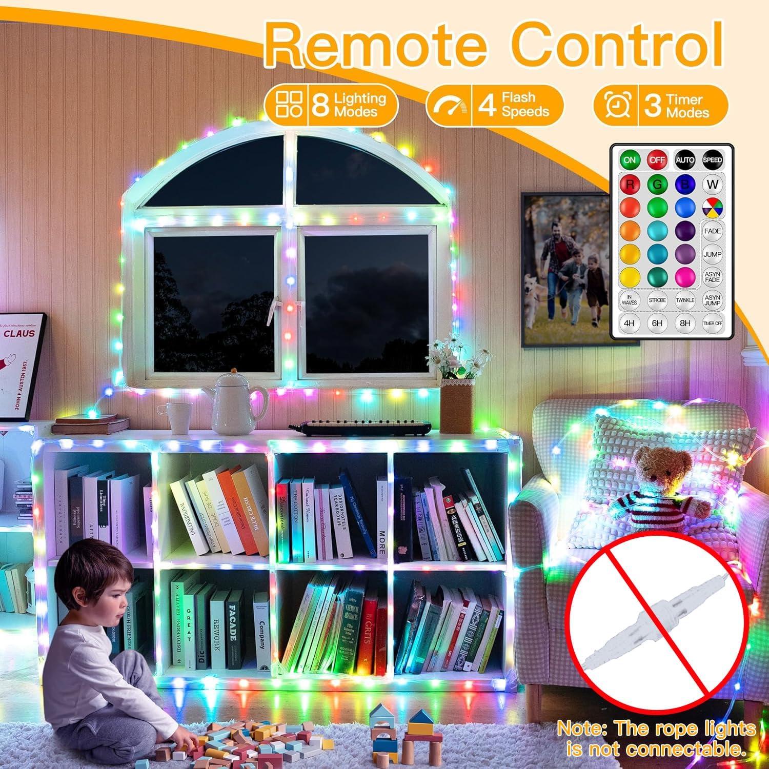 Luces de Cuerda Ollny 10M 100 LED RGB Control Remoto IP68