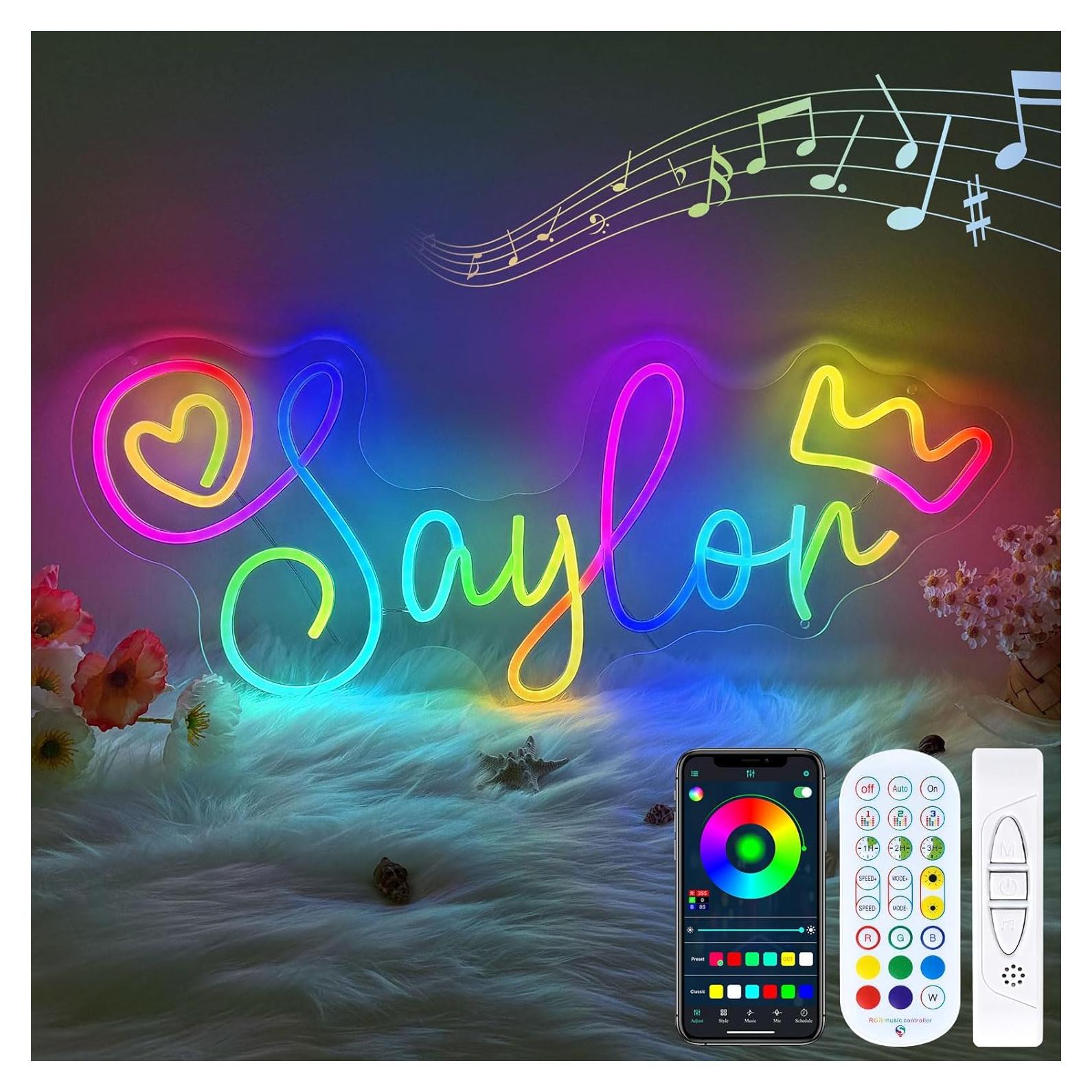 Letrero de Neón Personalizado RGB MRSSEASY con Control APP