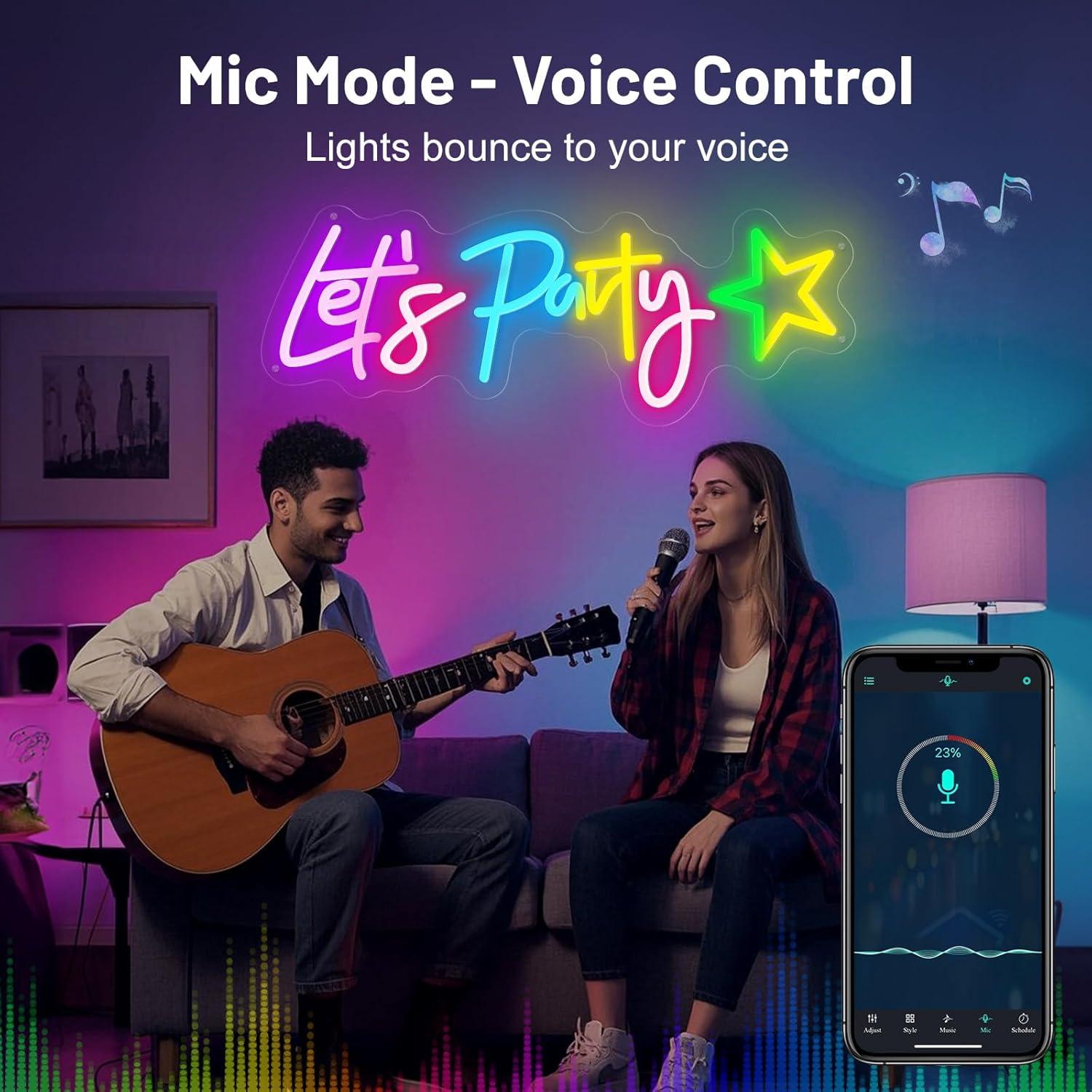 Letrero de Neón Personalizado RGB MRSSEASY con Control APP